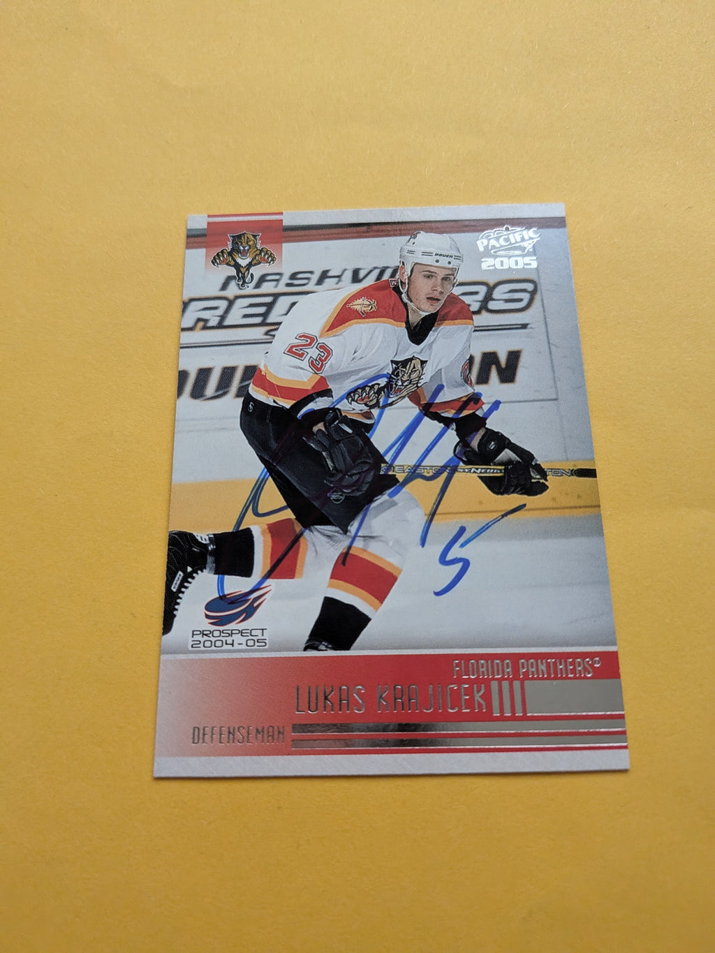 Lukas Krajicek Signed Florida Panthers Card C