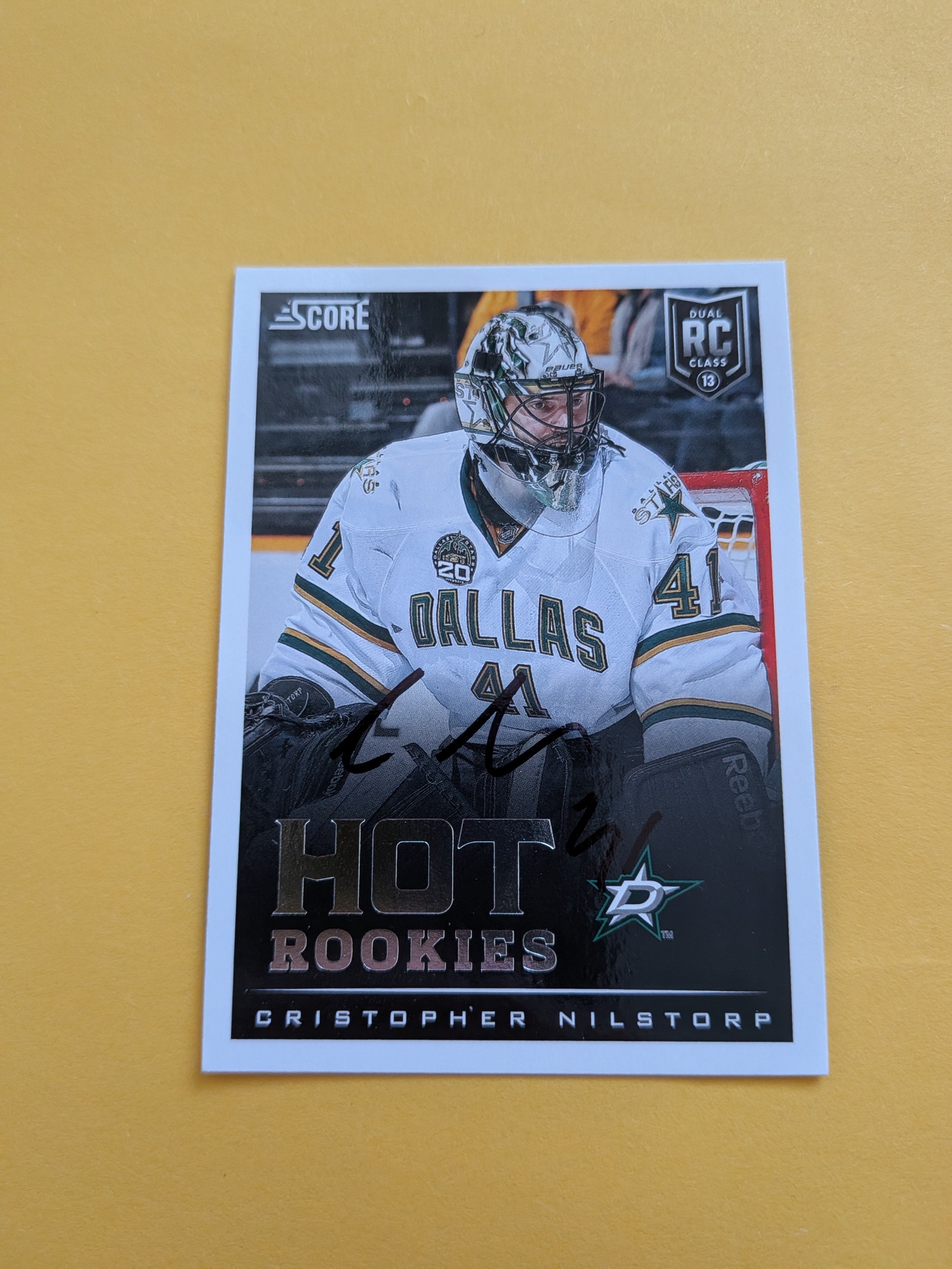 Christopher Nilstorp Signed Dallas Stars Rookie Card A