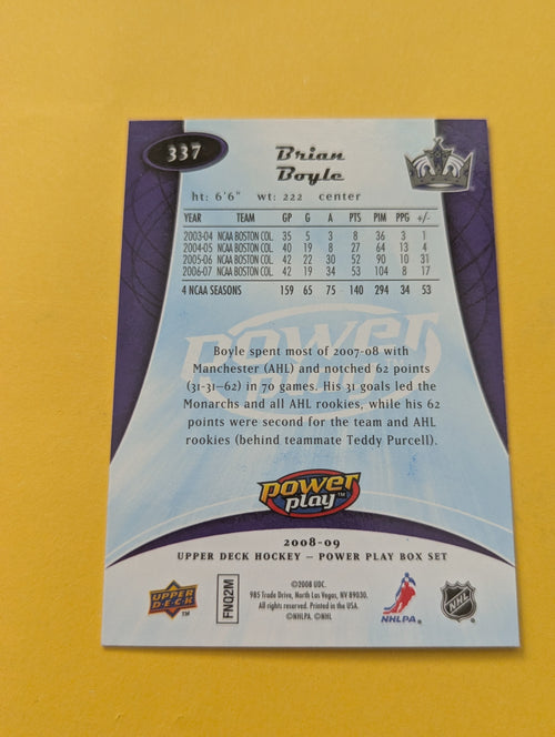 Brian Boyle Signed Los Angeles Kings Rookie Card