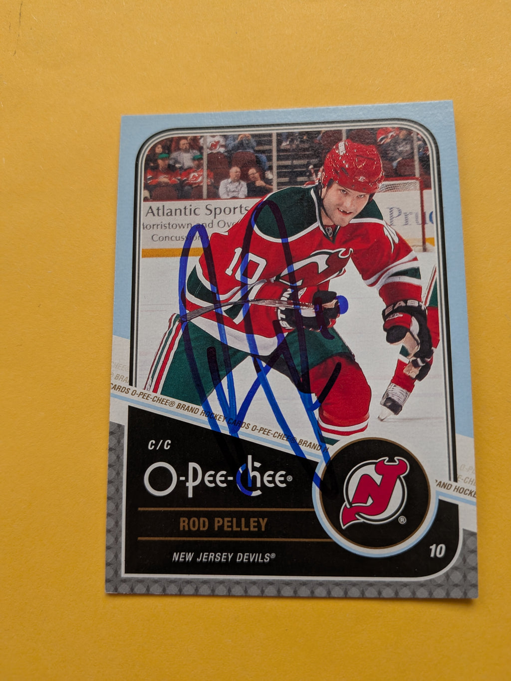 Rod Pelley Signed New Jersey Devils Card A