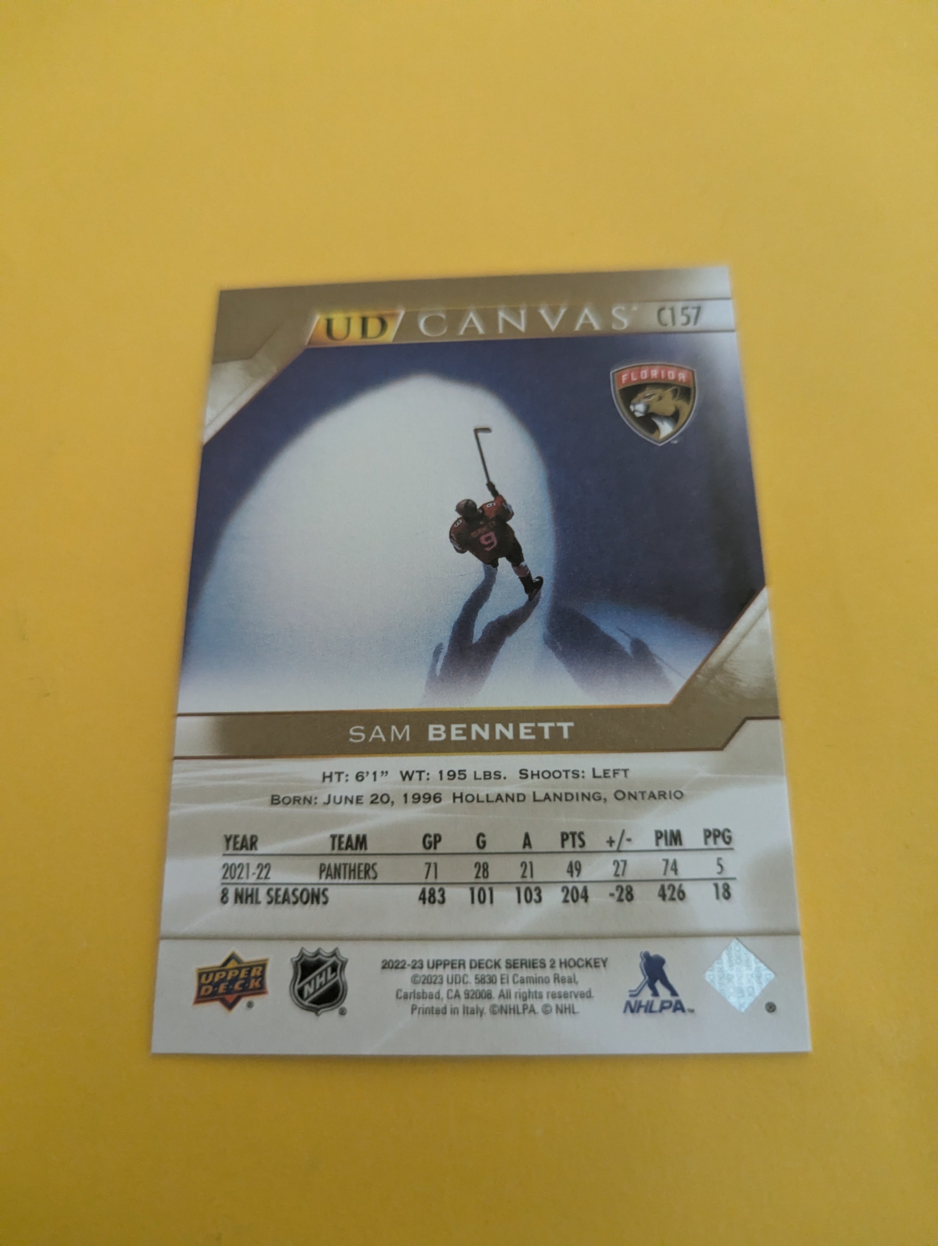 Sam Bennett 20-21 Upper Deck UD Canvas Card