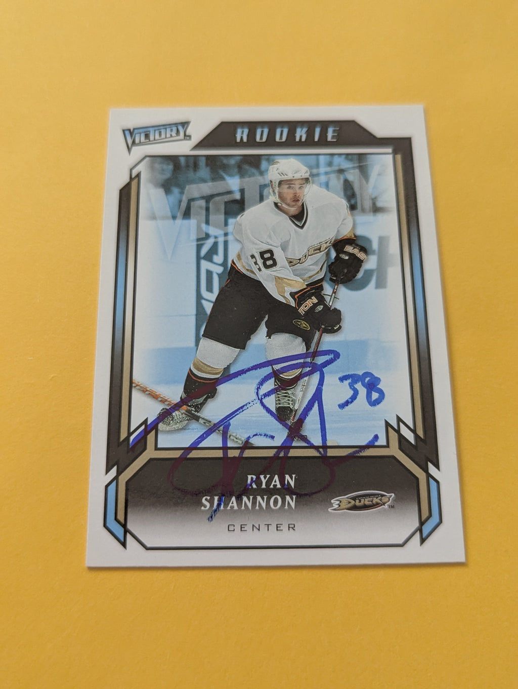 Ryan Shannon Signed Anaheim Ducks Rookie Card