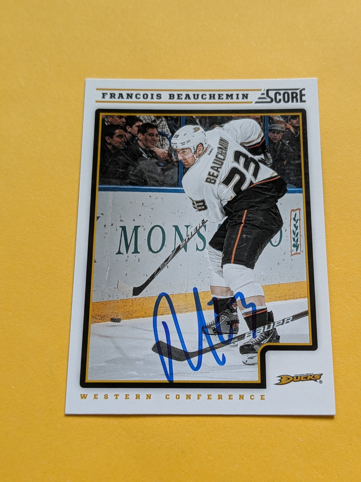 Francois Beauchemin Signed Anaheim Ducks Card D