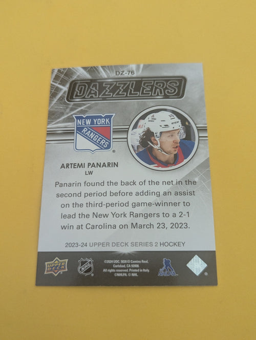 Artemi Panarin 23-24 Upper Deck Dazzlers Green Card