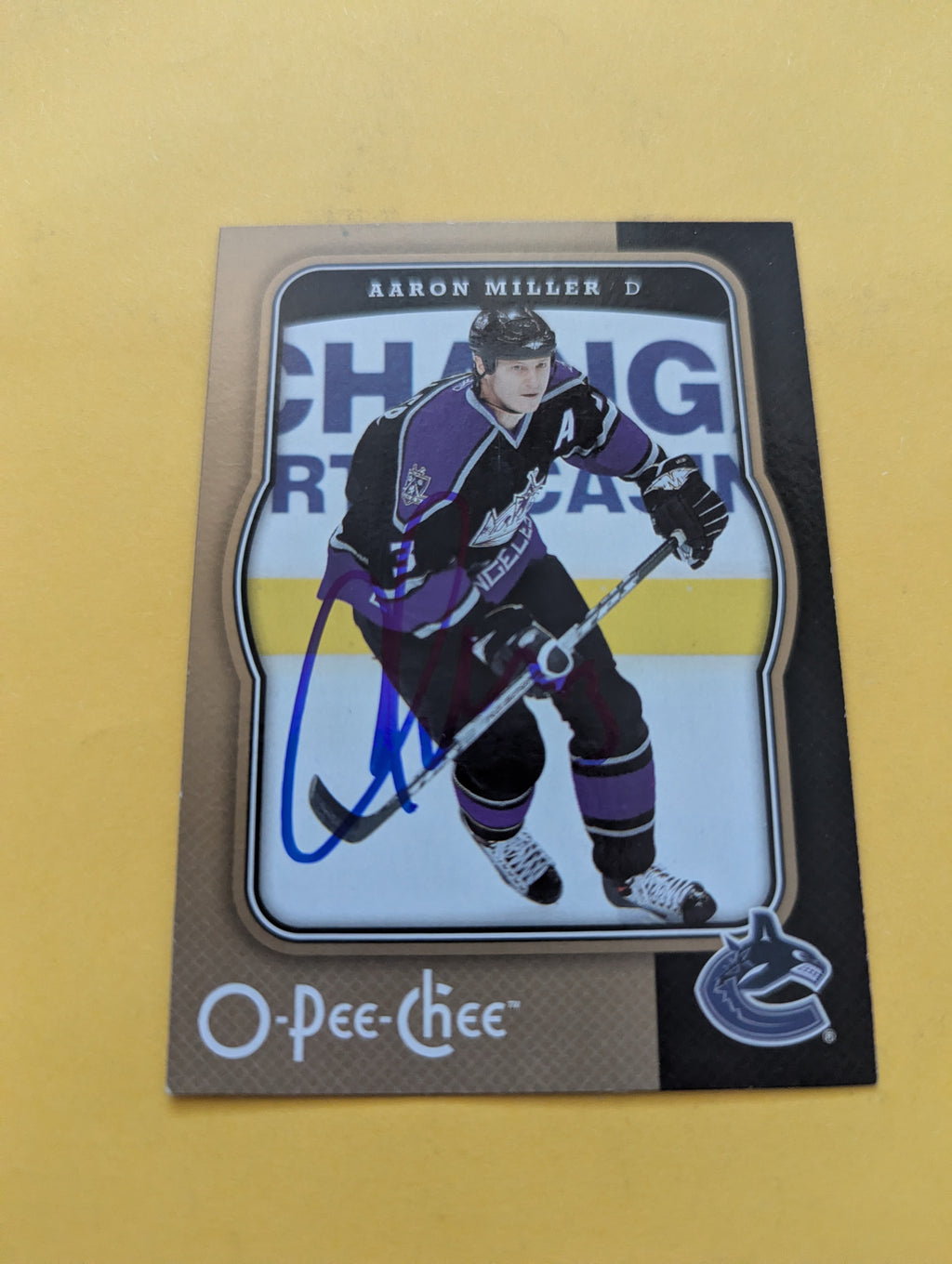 Aaron Miller Signed Los Angeles Kings Card E
