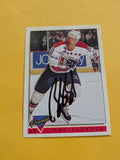Pat Elynuik Signed Washington Capitals Card B
