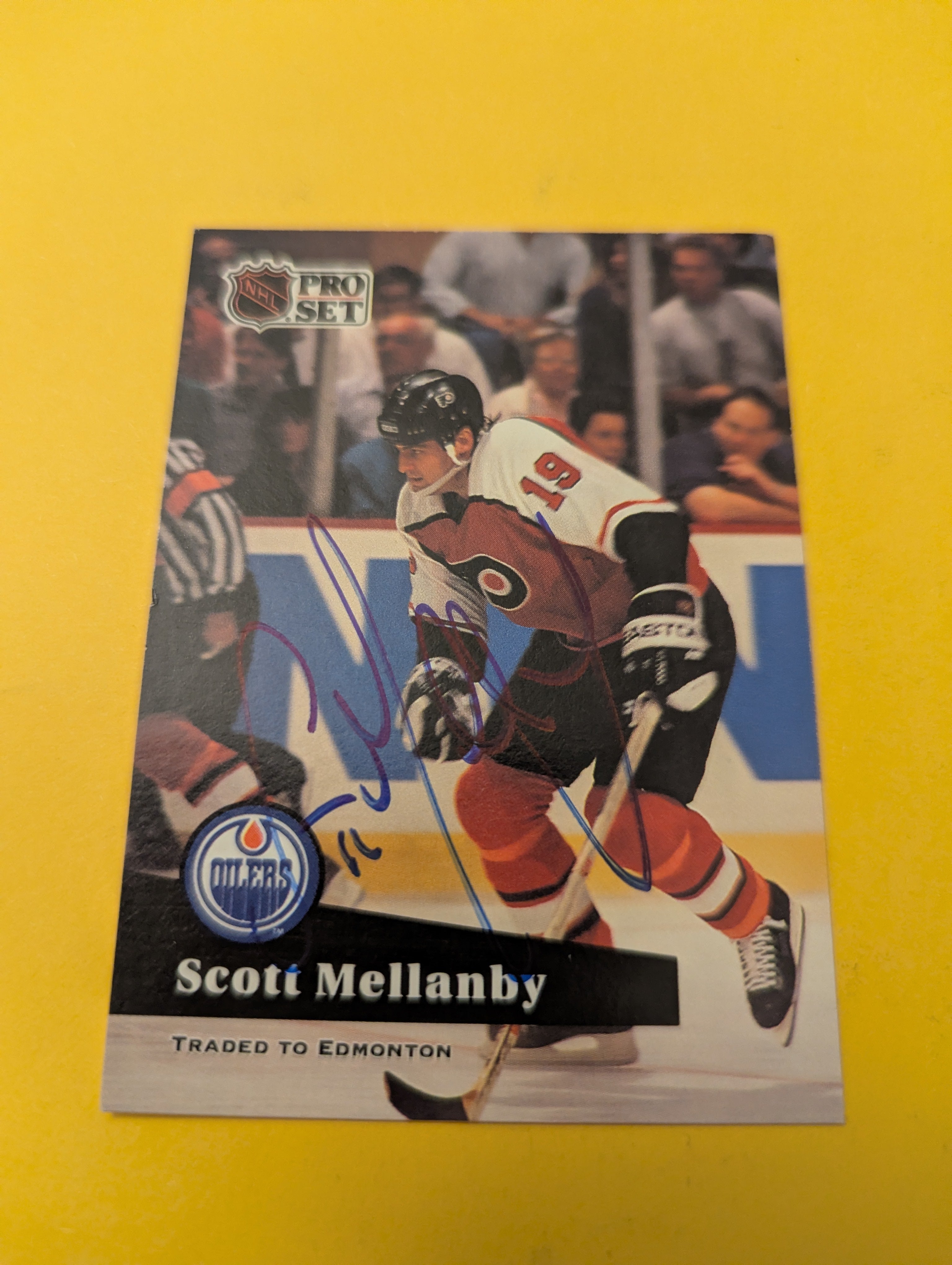 Scott Mellanby Signed Philadelphia Flyers Card