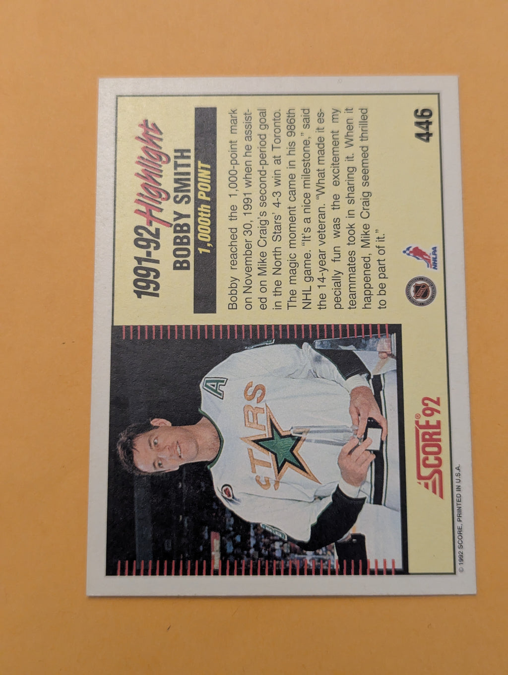 Bobby Smith Signed Minnesota North Stars Card