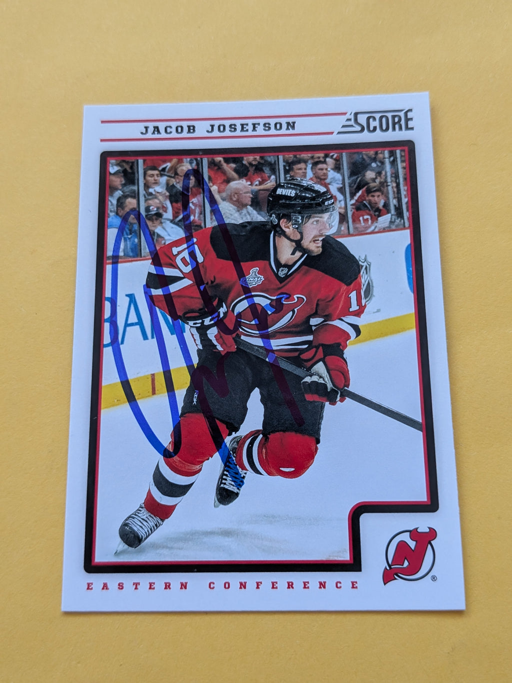 Jacob Josefson Signed New Jersey Devils Card A