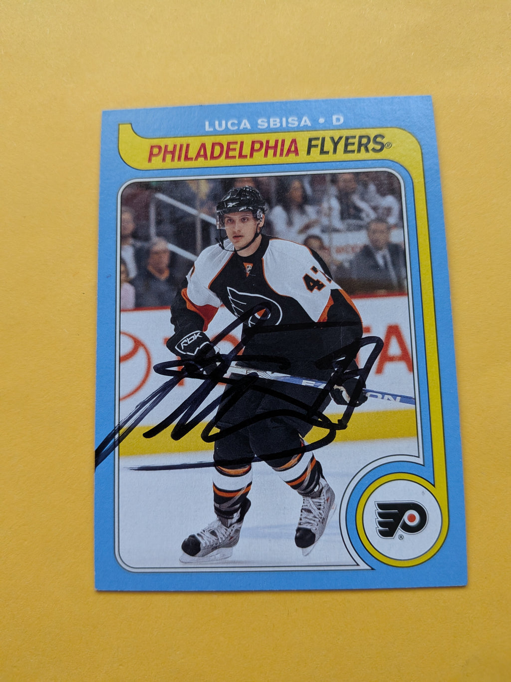 Luca Sbisa Signed Philadelphia Flyers Rookie Card A