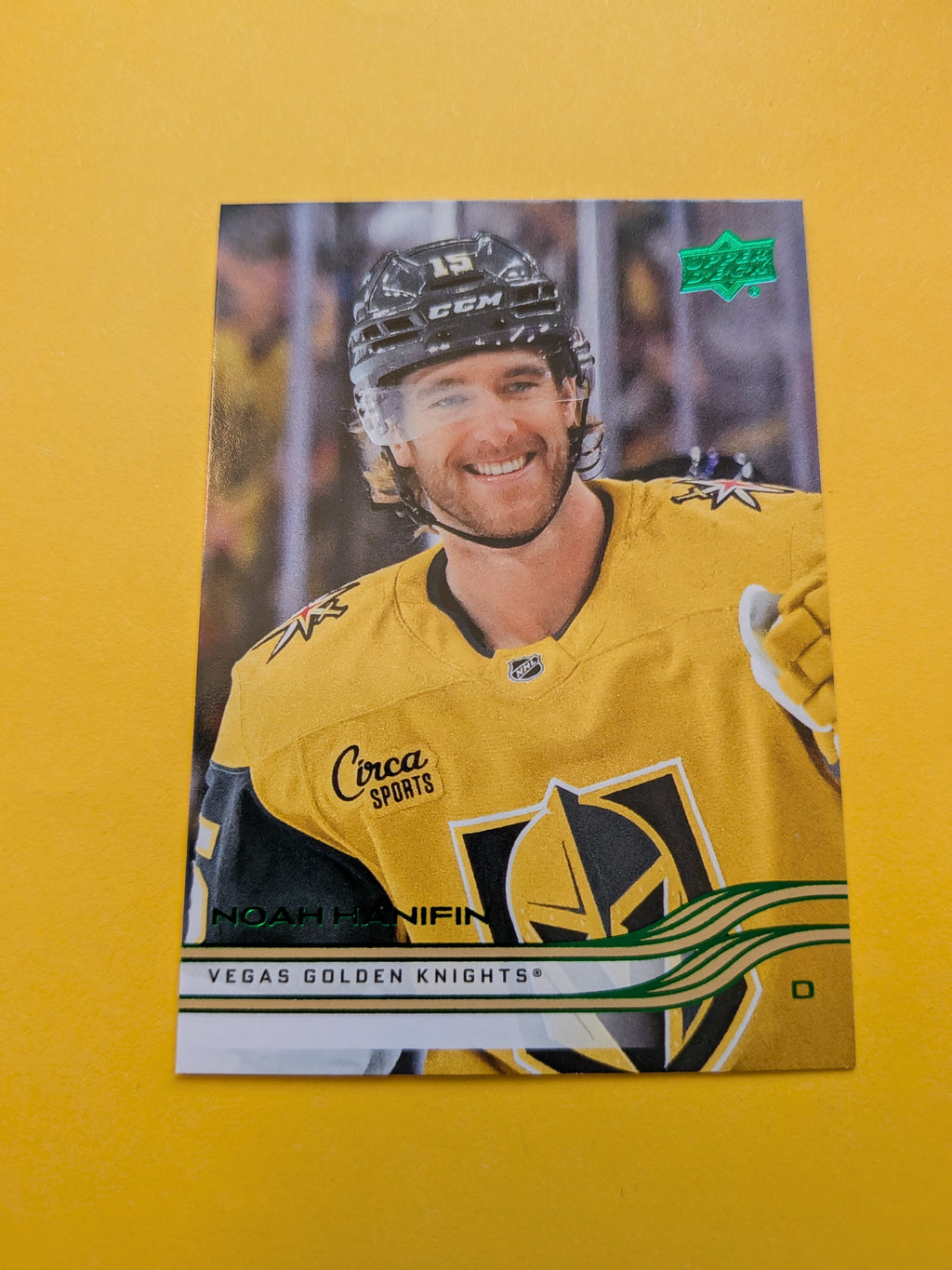 Noah Hanifin 25-26 Upper Deck Green Holiday Card