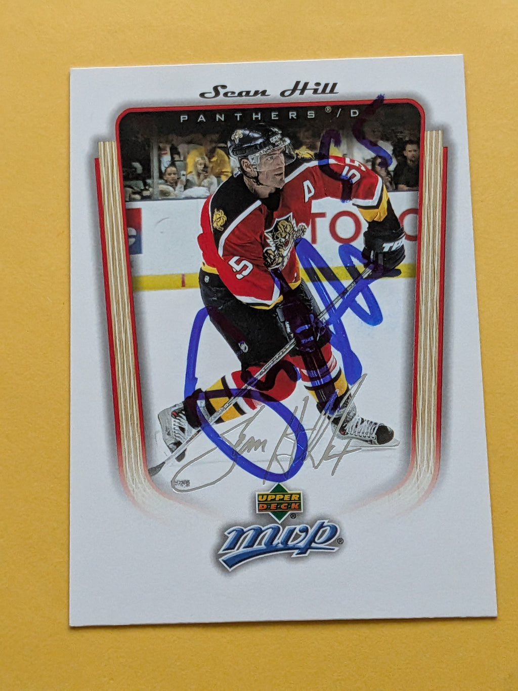 Sean Hill Signed Florida Panthers Card A