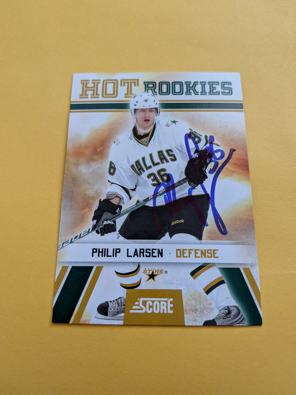 Philip Larsen Signed Dallas Stars Rookie Card A