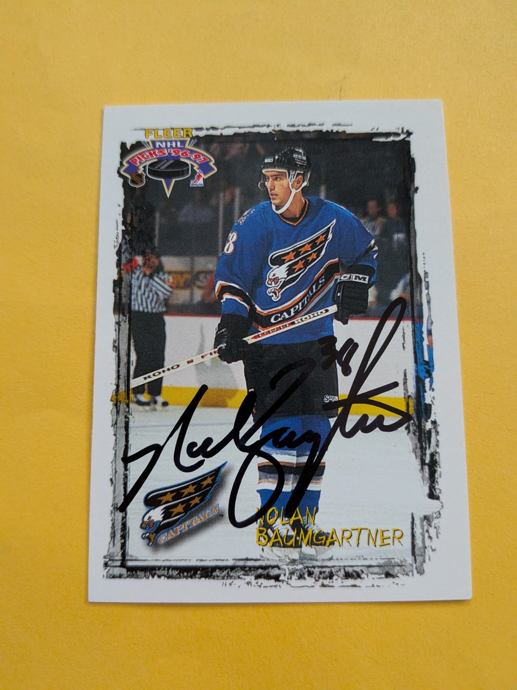 Nolan Baumgartner Signed Washington Capitals Card B