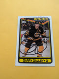 Garry Galley Signed Boston Bruins Card B