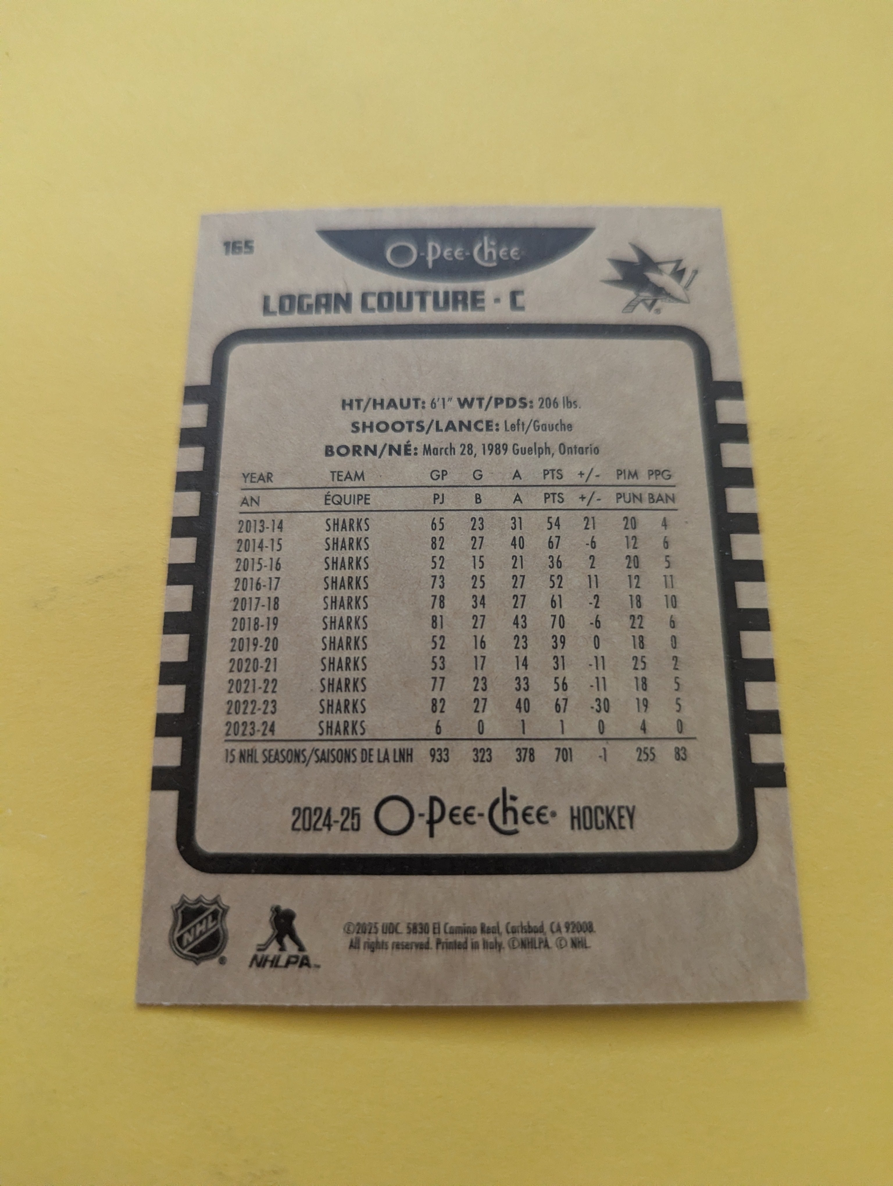 Logan Couture 24-25 OPC Retro Card