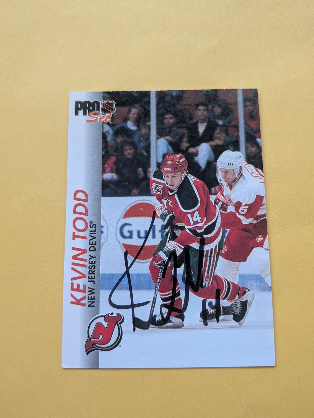 Kevin Todd Signed New Jersey Devils Card C