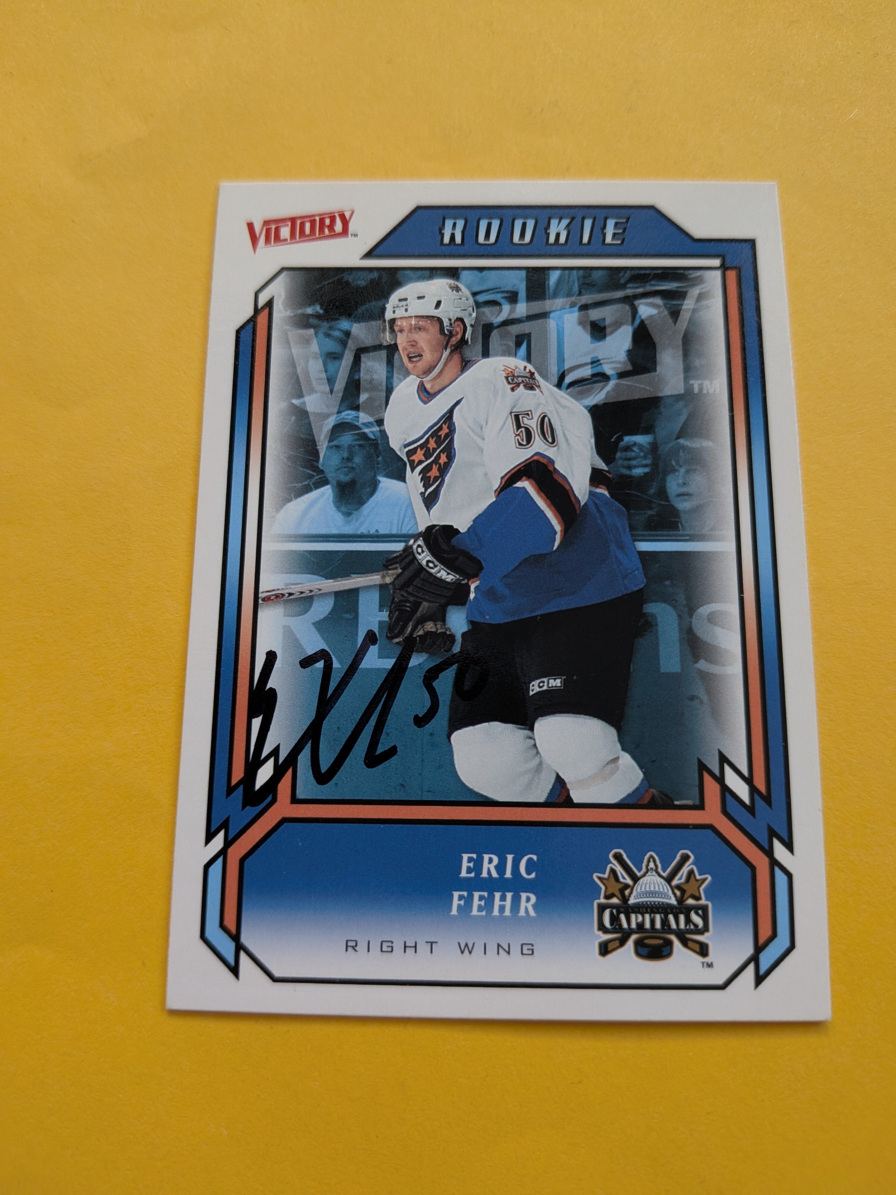 Eric Fehr Signed Washington Capitals Rookie Card A