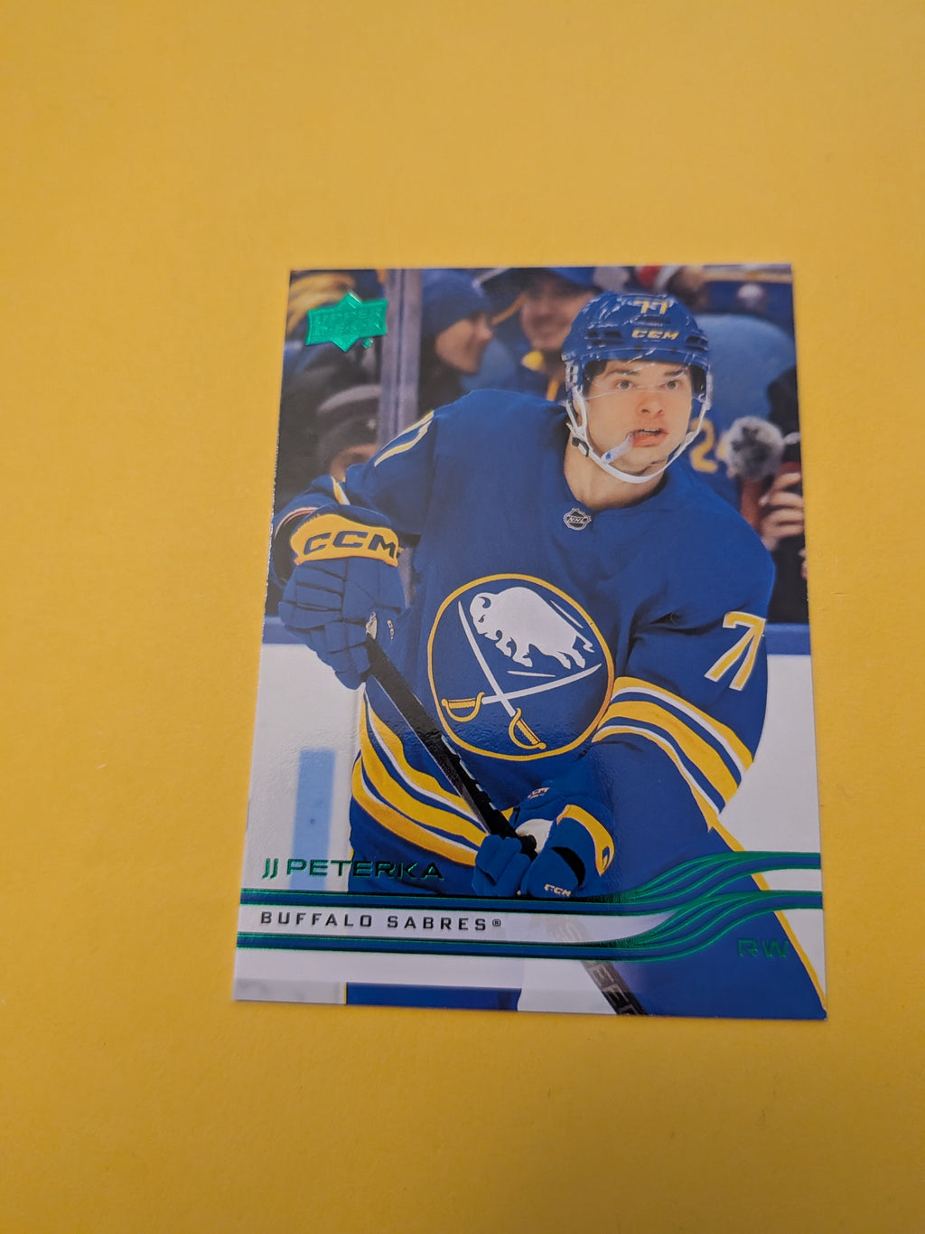 JJ Peterka 25-26 Upper Deck Green Holiday Card