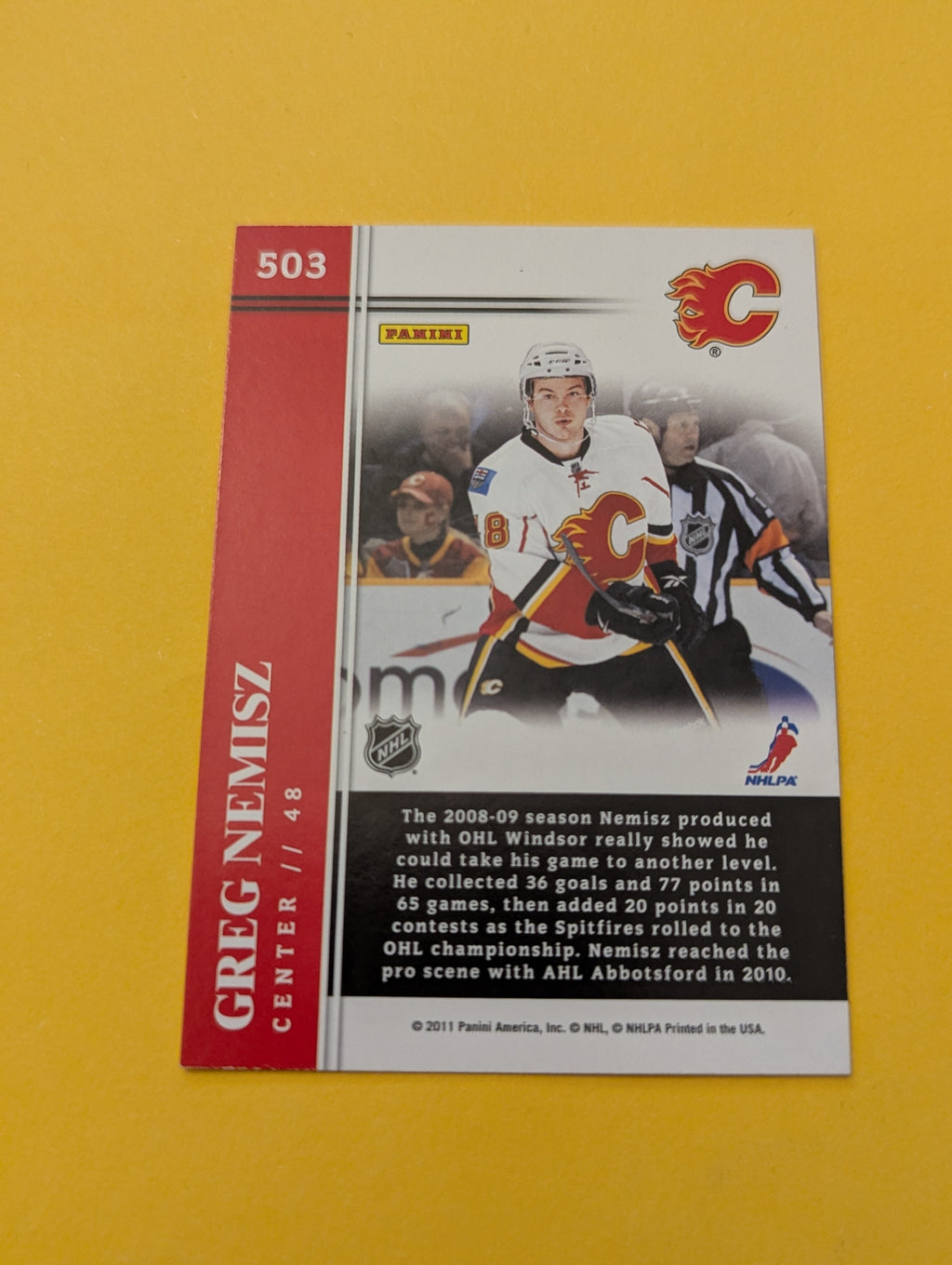 Greg Nemisz Signed Calgary Flames Rookie Card