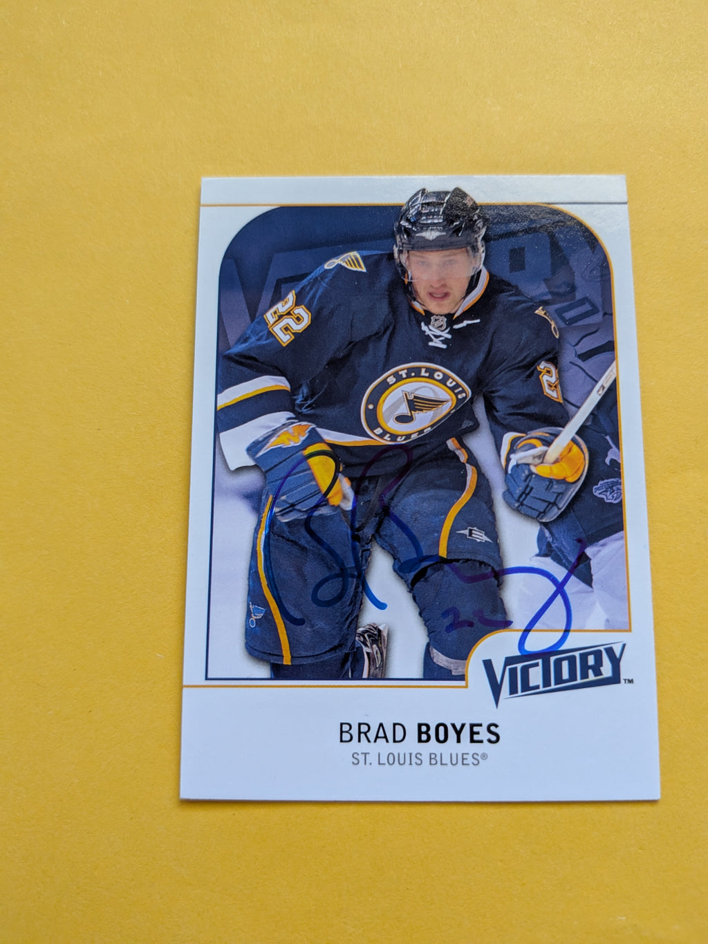 Brad Boyes Signed St. Louis Blues Card F