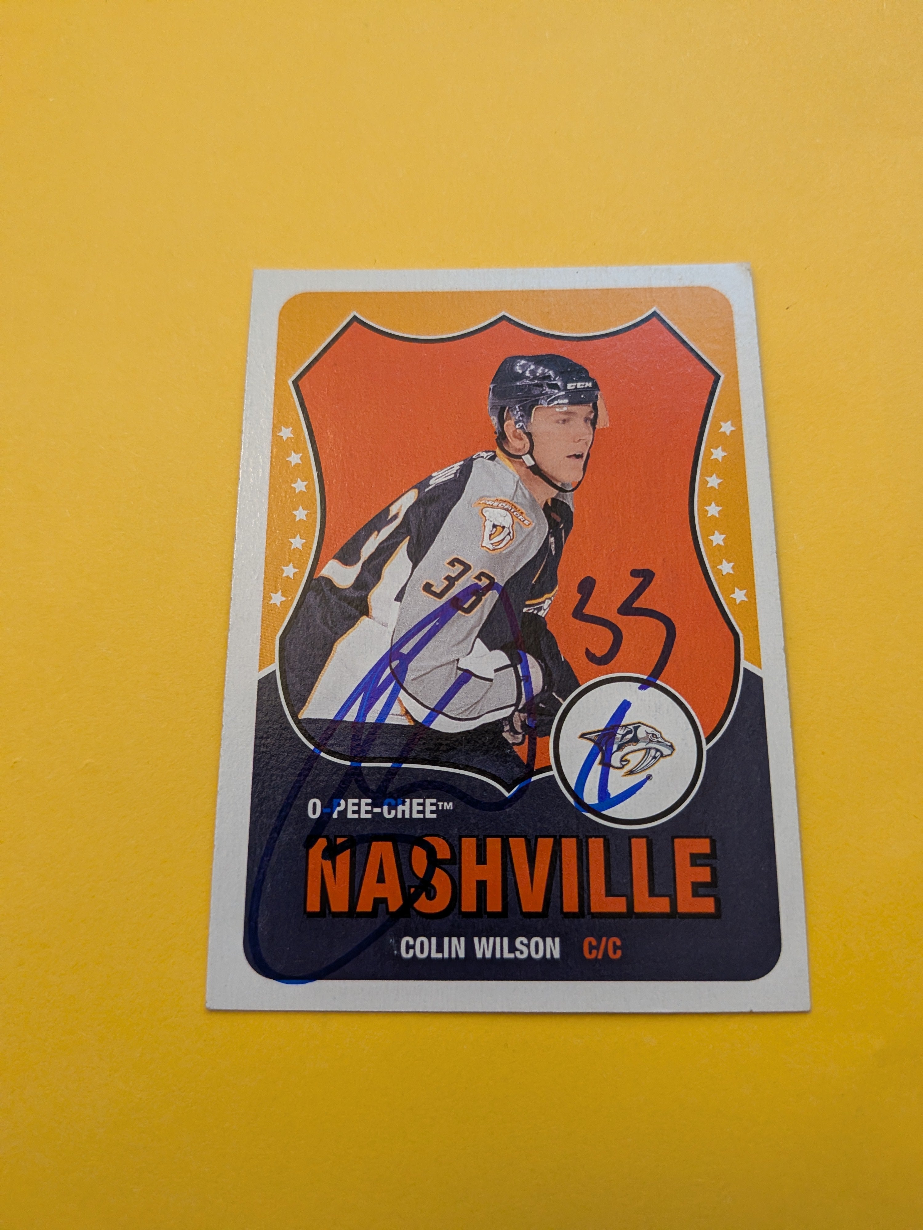 Colin Wilson Signed Nashville Predators Card I