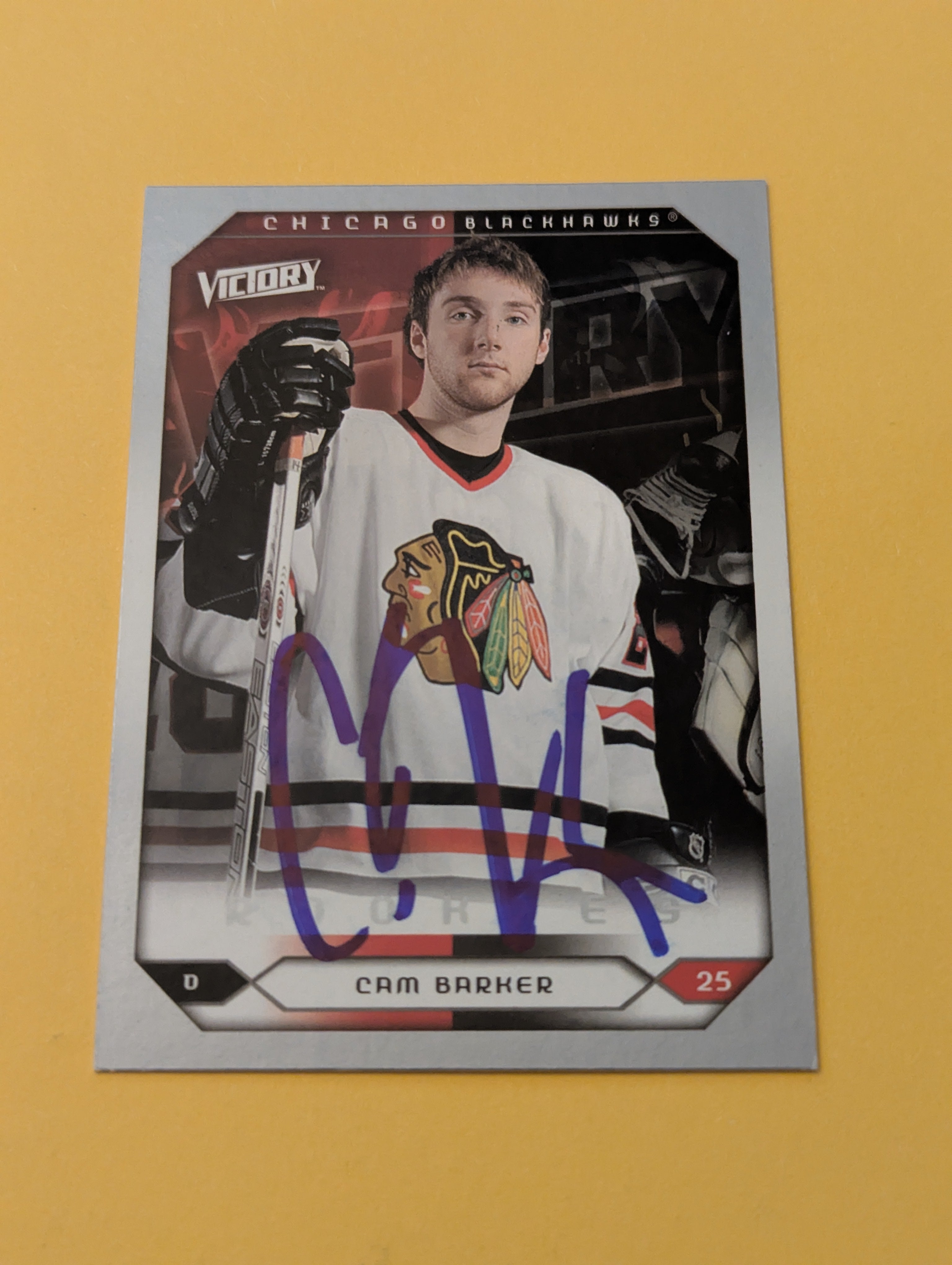 Cam Barker Signed Chicago Blackhawks Rookie Card