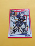 Vincent Riendeau Signed St. Louis Blues Card F