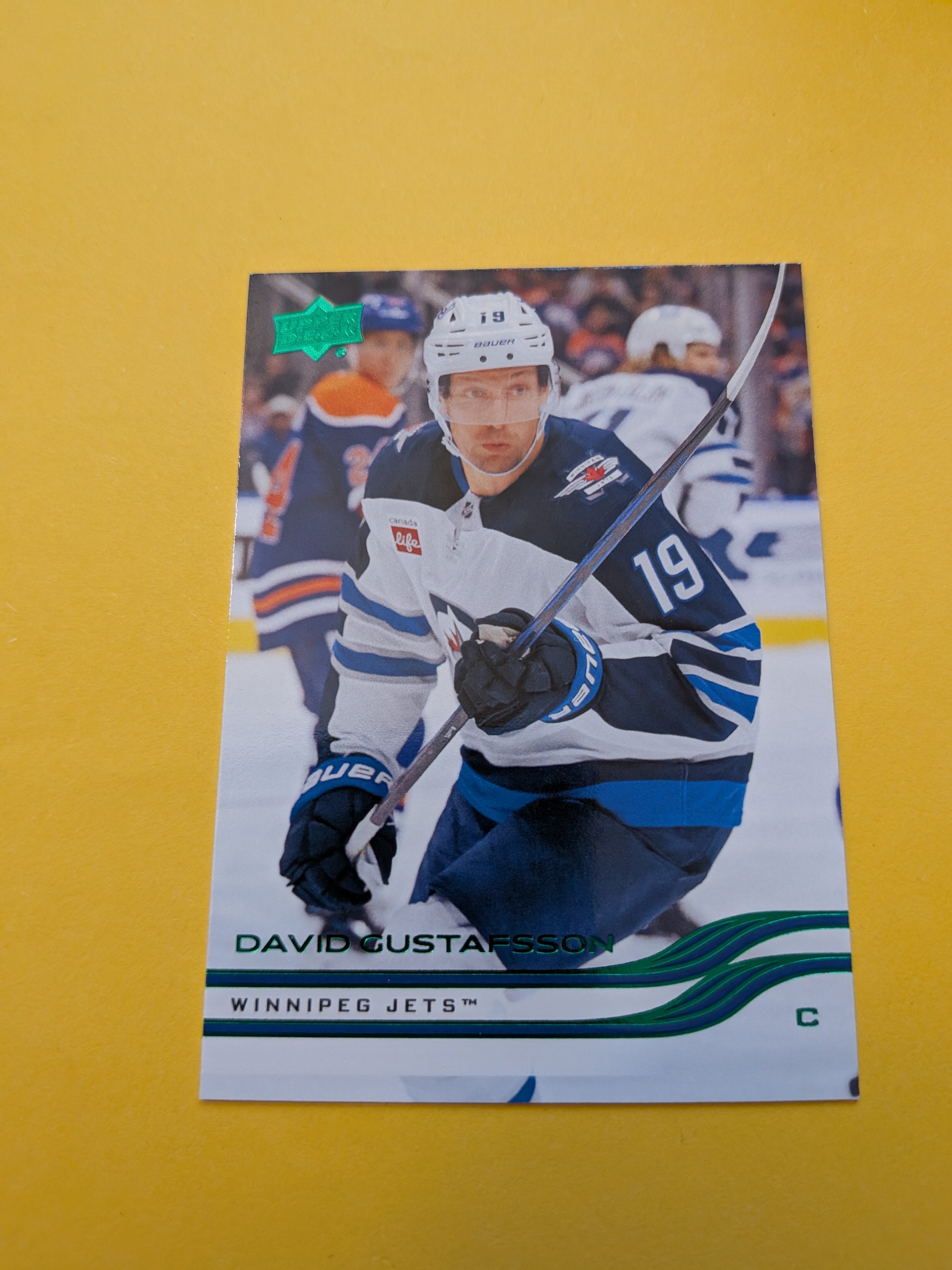 David Gustafsson 25-26 Upper Deck Green Holiday Card