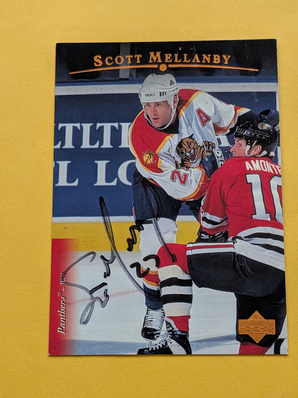 Scott Mellanby Signed Florida Panthers Card B