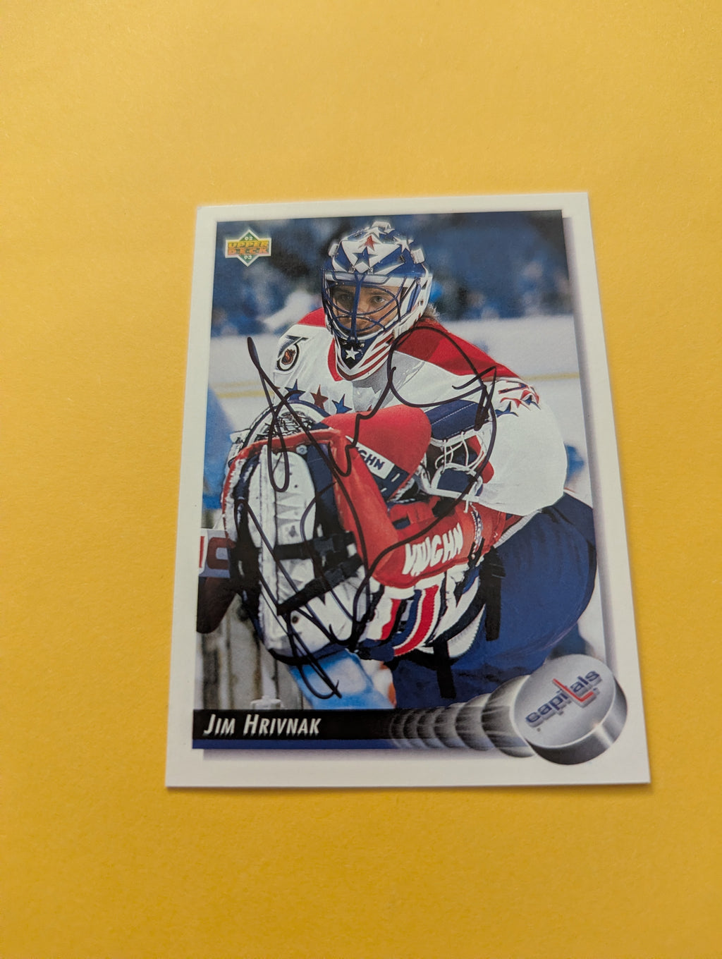 Jim Hrivnak Signed Washington Capitals Card
