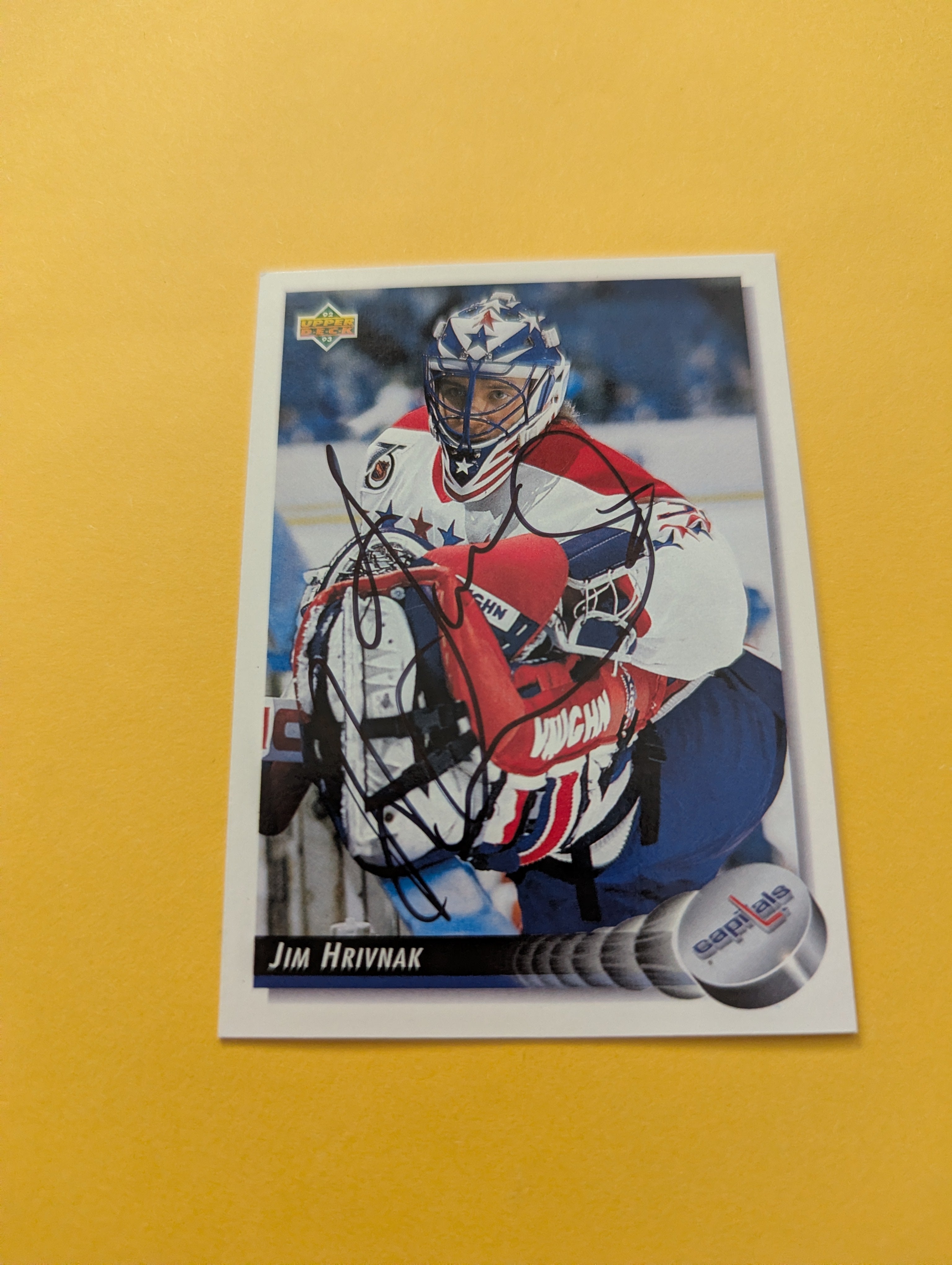 Jim Hrivnak Signed Washington Capitals Card