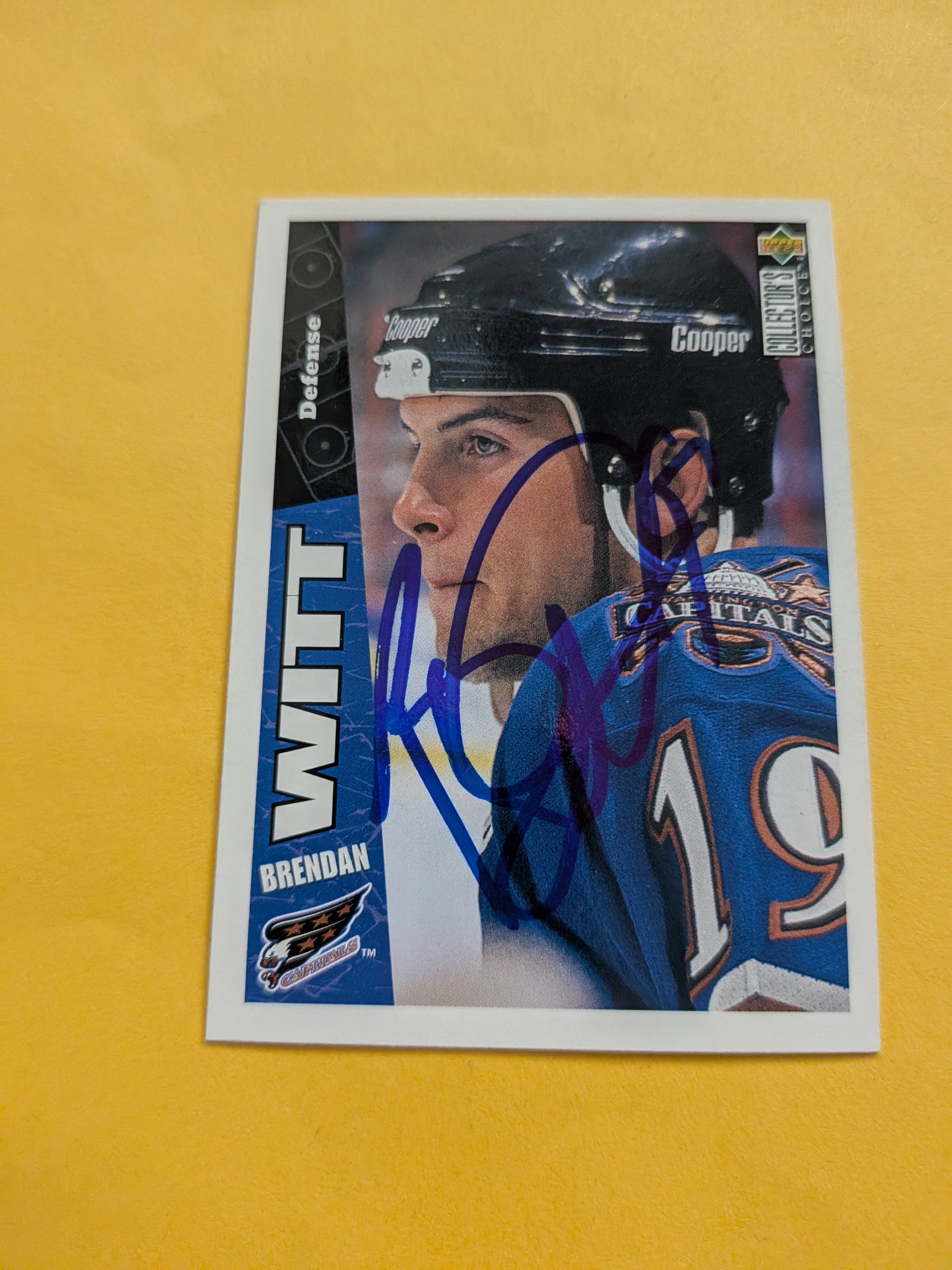 Brendan Witt Signed Washington Capitals Card A