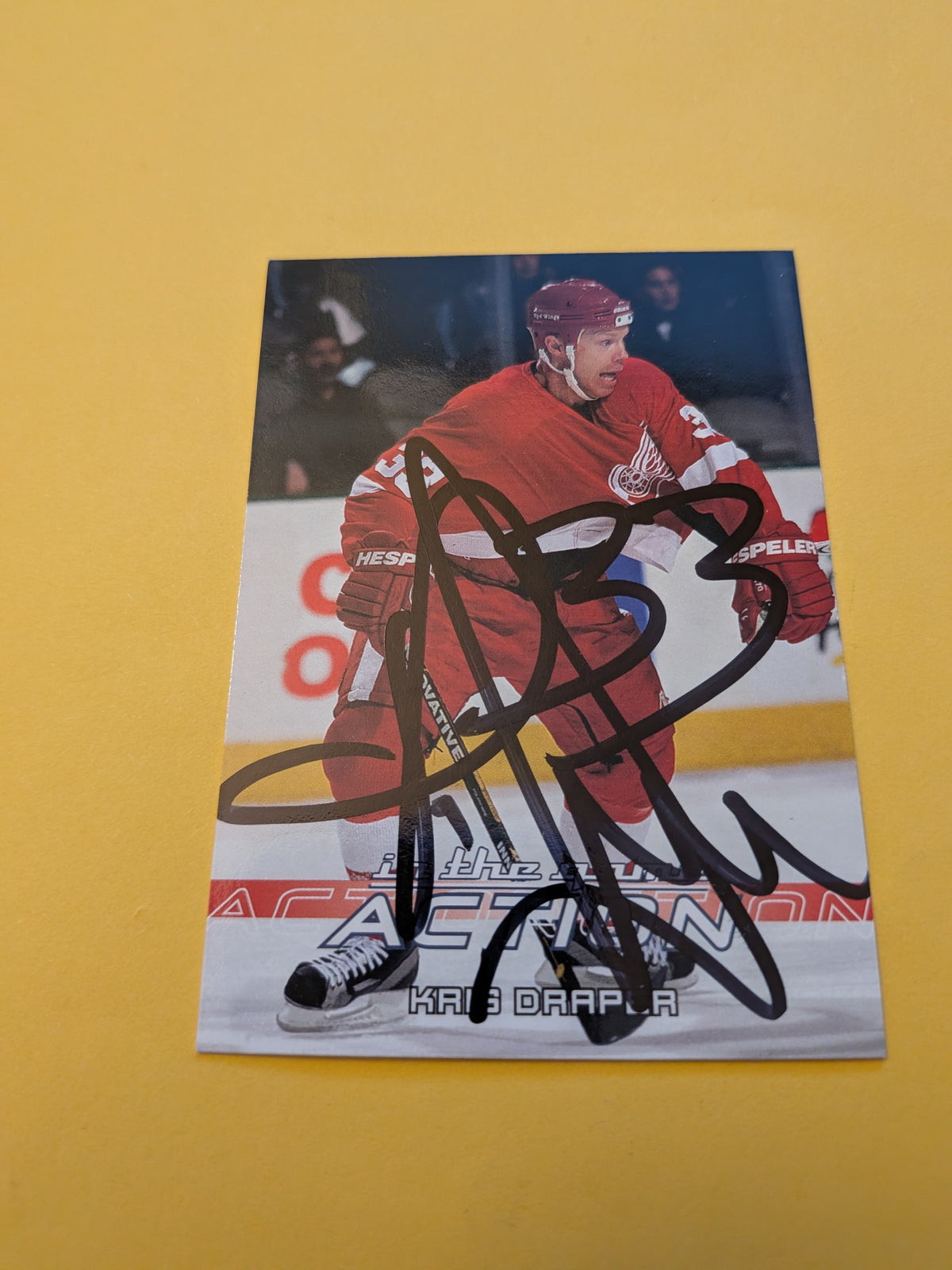 Kris Draper Signed Detroit Red Wings Card A