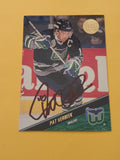 Pat Verbeek Signed Hartford Whalers Card A