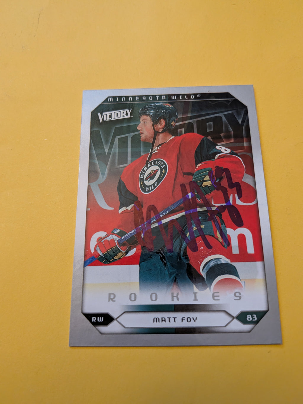 Matt Foy Signed Minnesota Wild Rookie Card C