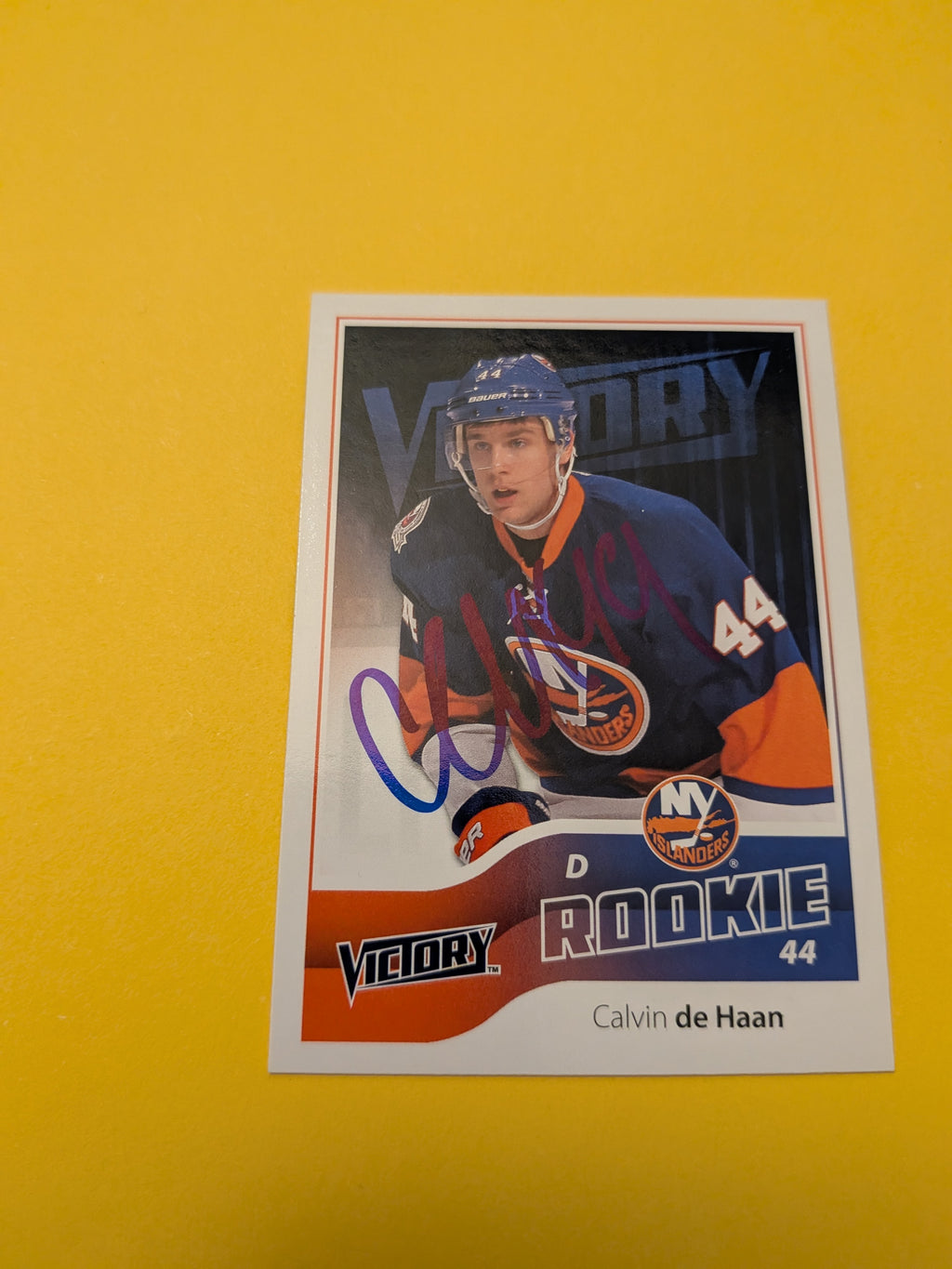 Calvin De Haan Signed New York Islanders Rookie Card A