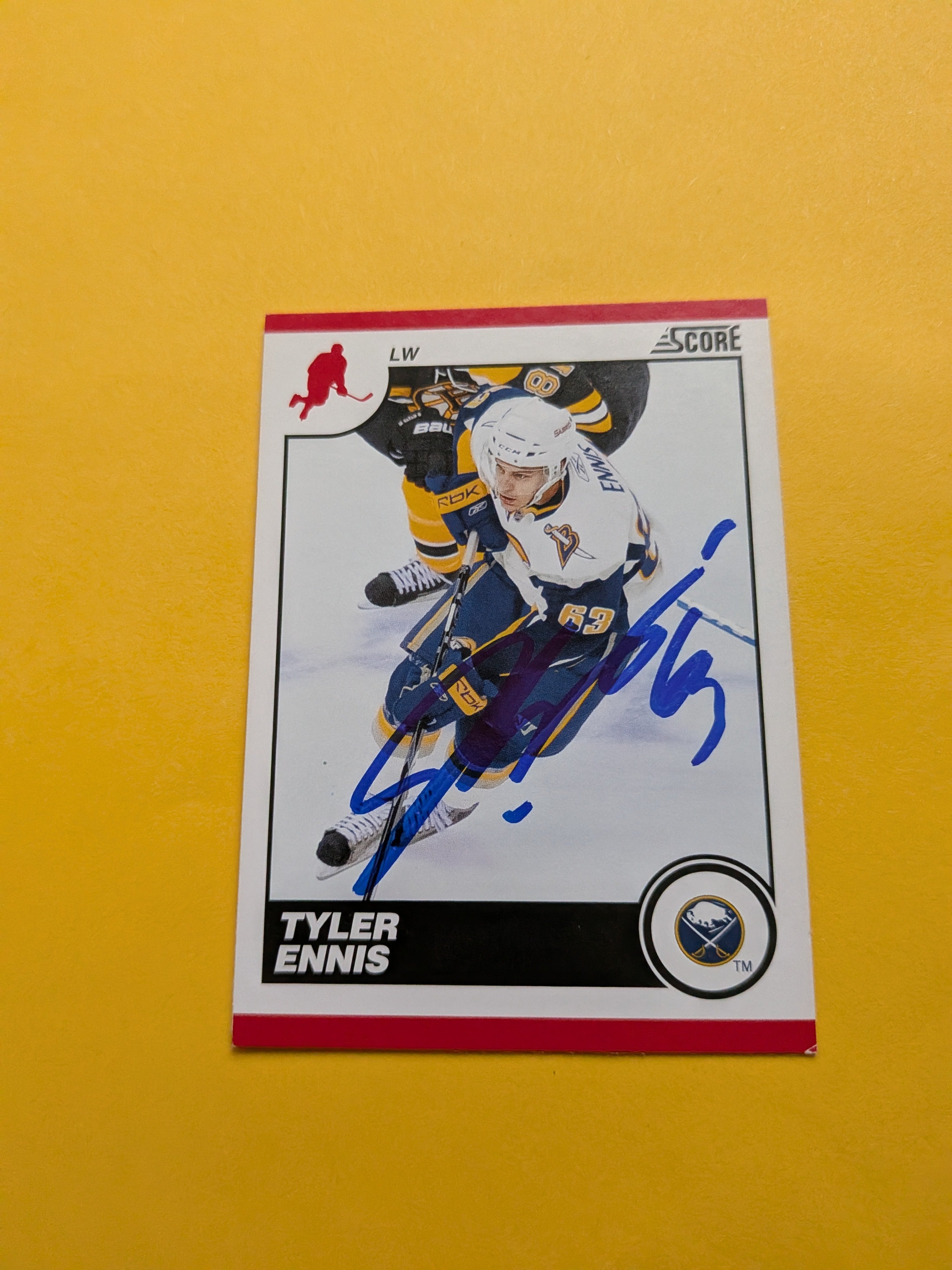 Tyler Ennis Signed Buffalo Sabres Card B