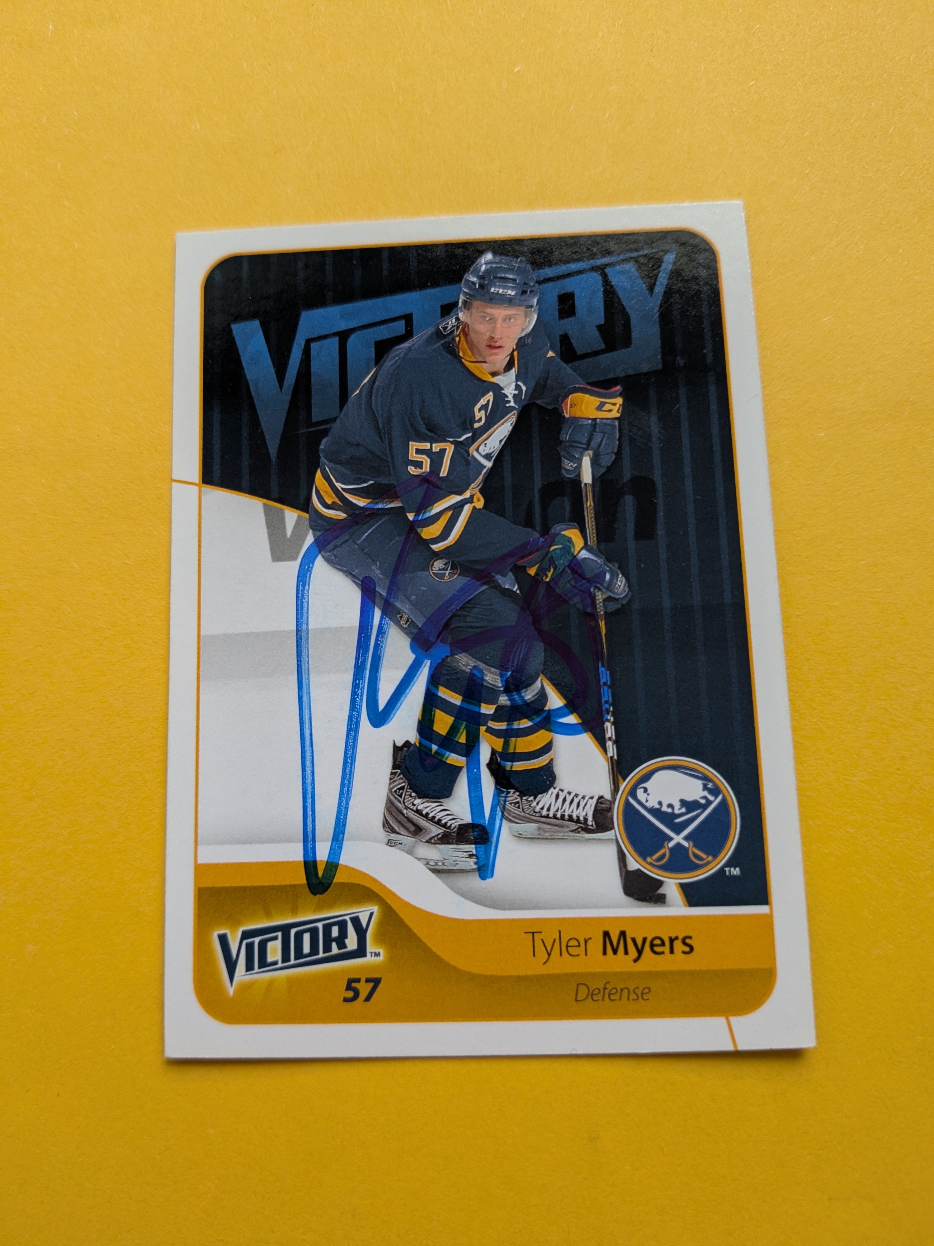 Tyler Myers Signed Buffalo Sabres Card D