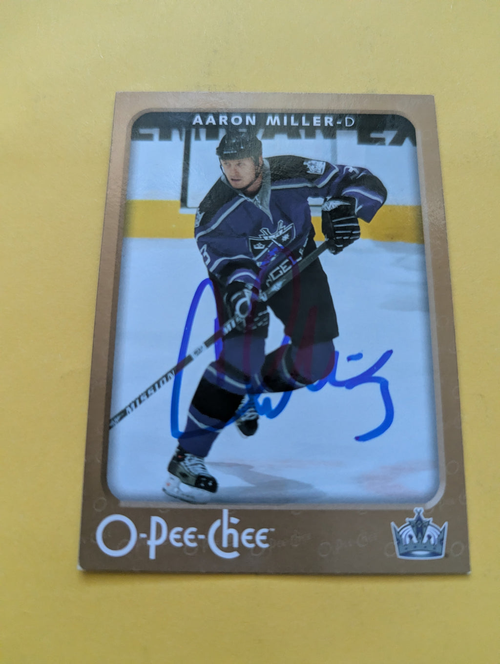 Aaron Miller Signed Los Angeles Kings Card F