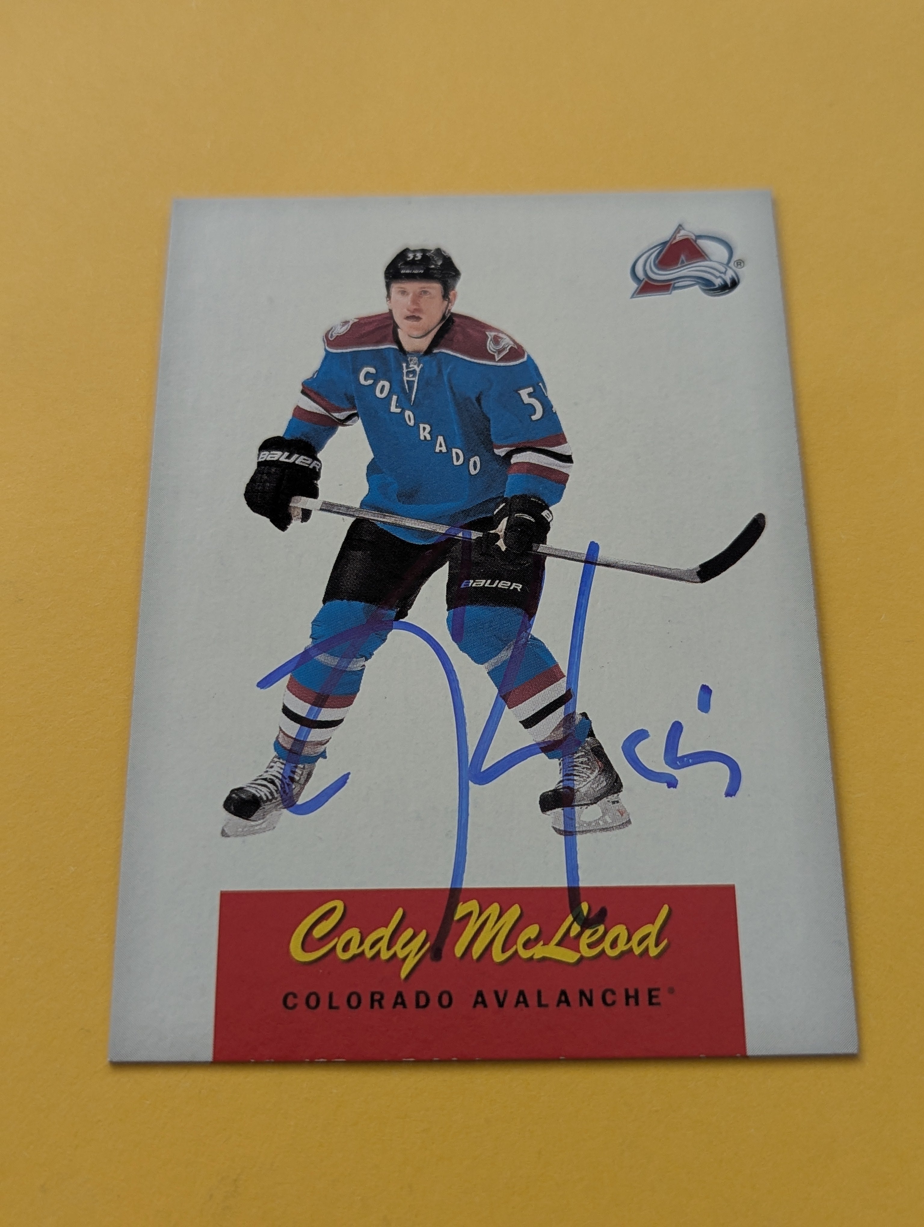 Cody McLeod Signed Colorado Avalanche Card