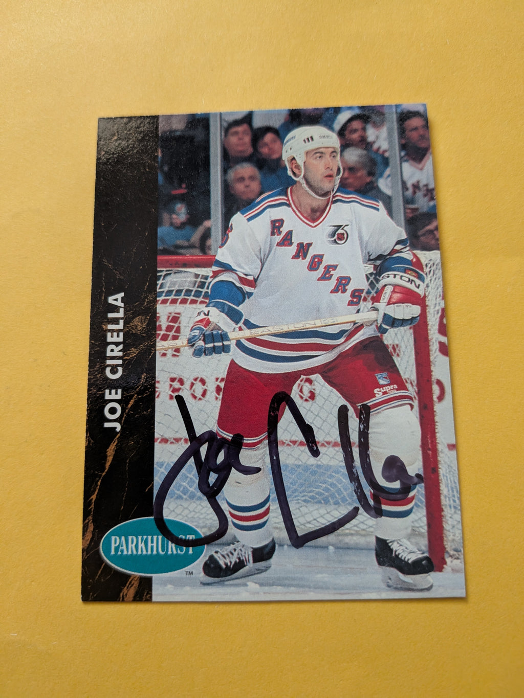 Joe Cirella Signed New York Rangers Card A