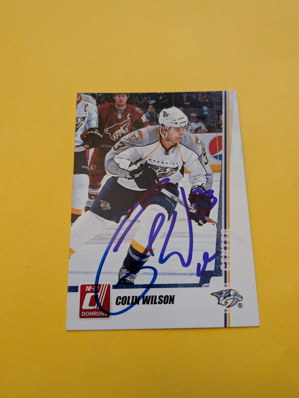 Colin Wilson Signed Nashville Predators Card O