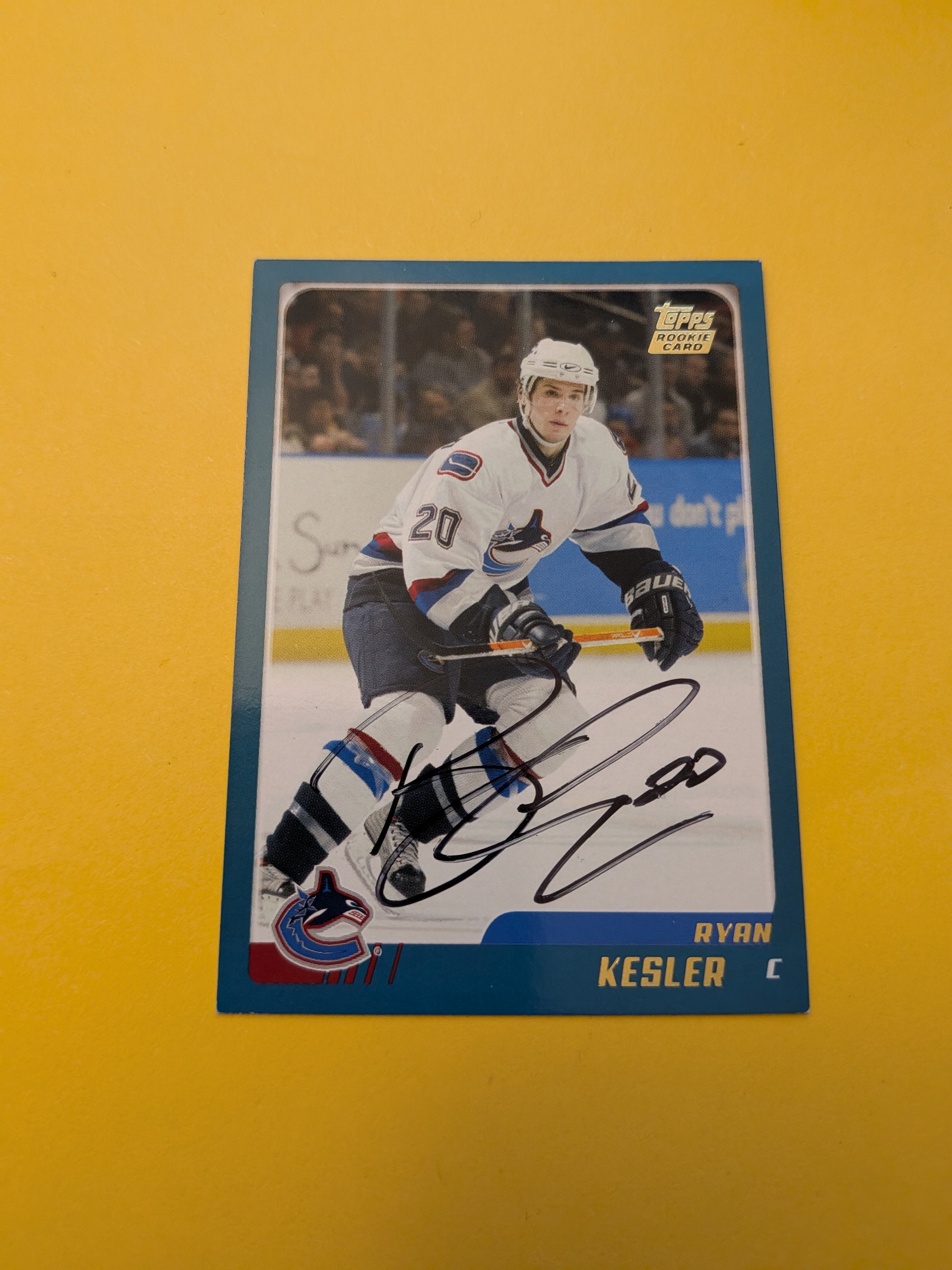Ryan Kesler Signed Vancouver Canucks Rookie Card