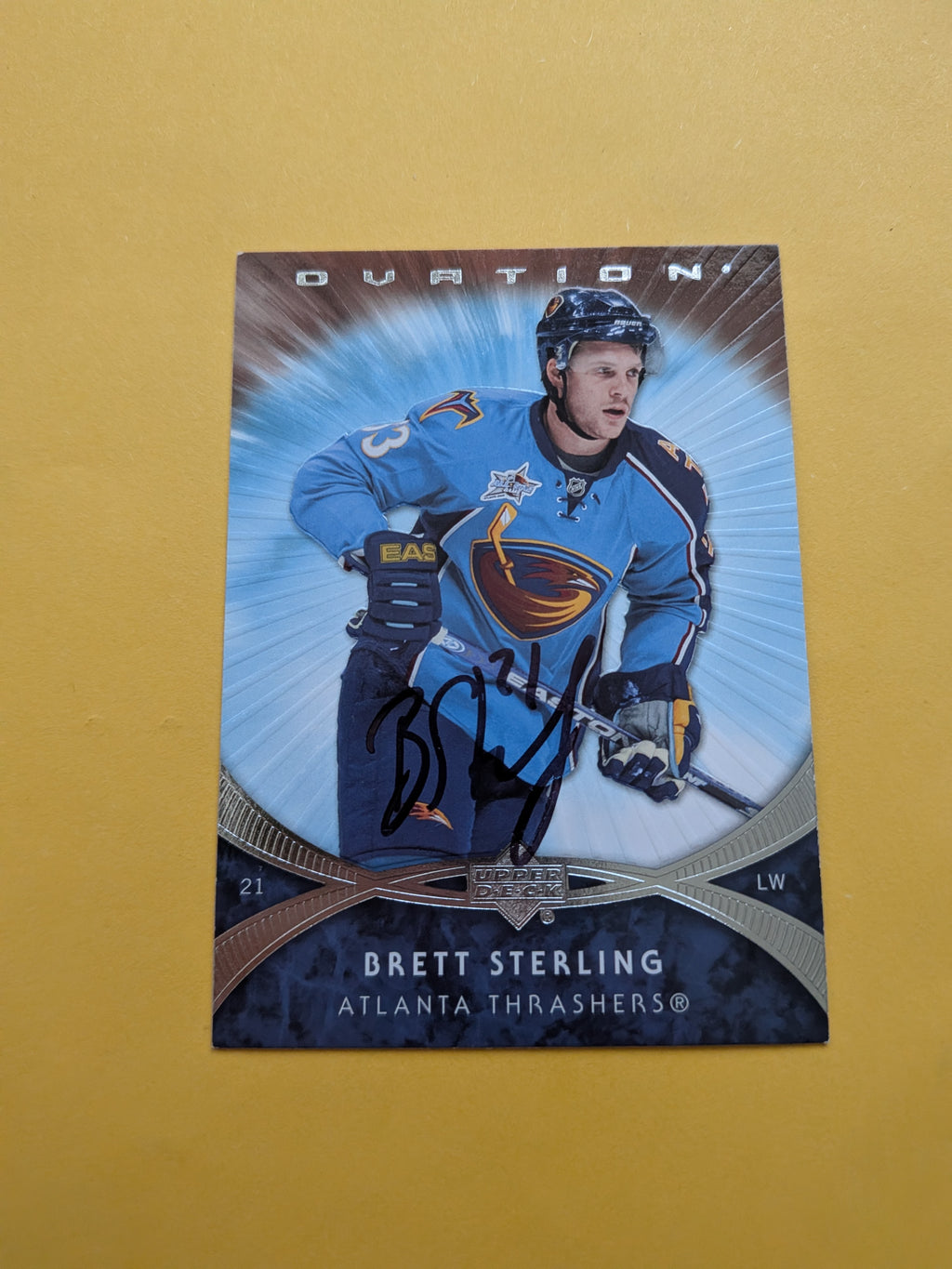 Brett Sterling Signed Atlanta Thrashers Rookie Card A