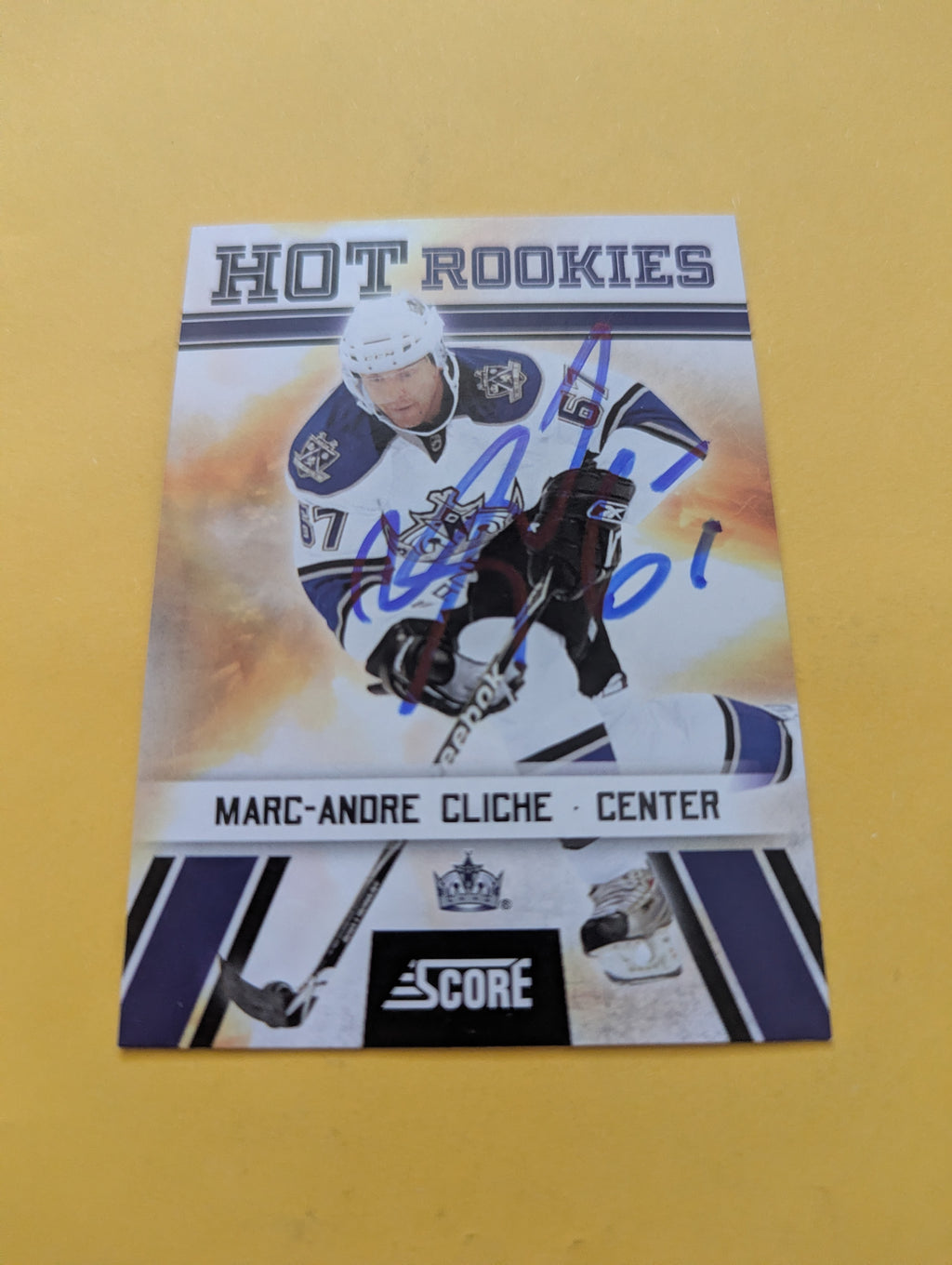 Marc Andre Cliche Signed Los Angeles Kings Rookie Card A