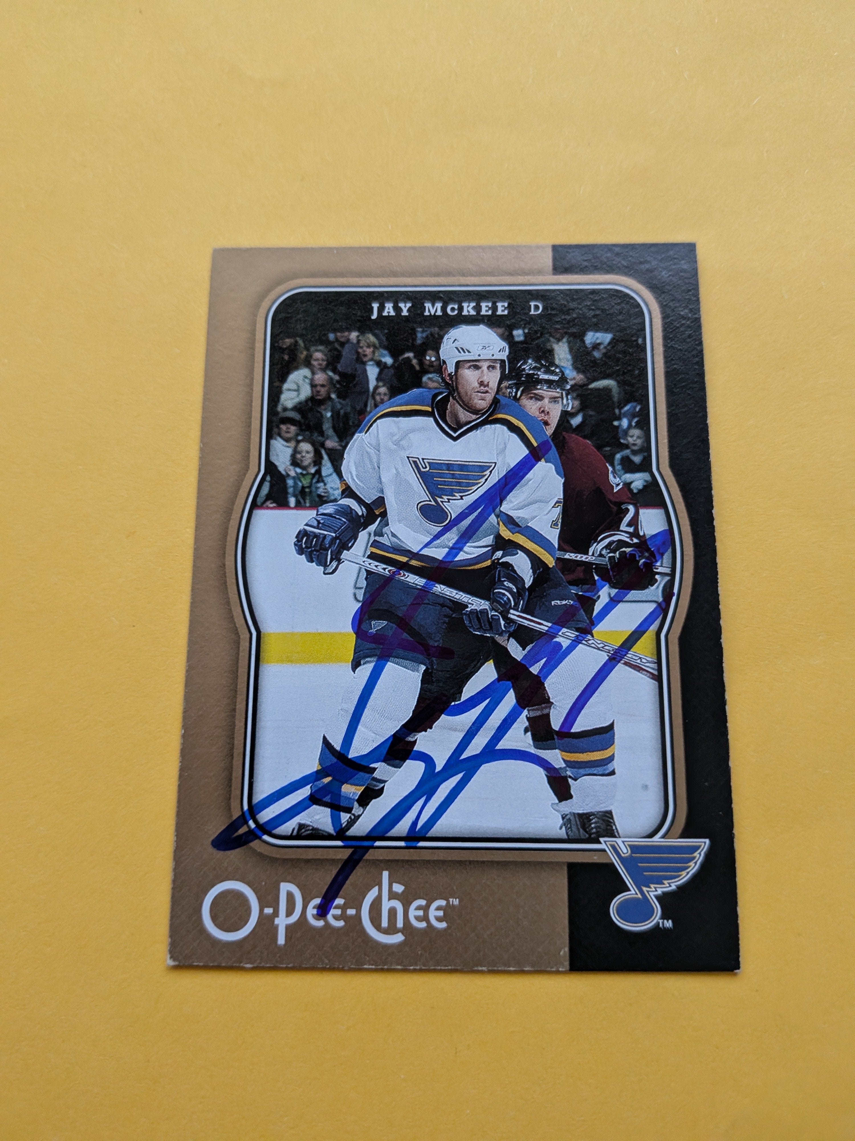 Jay McKee Signed St. Louis Blues Card C