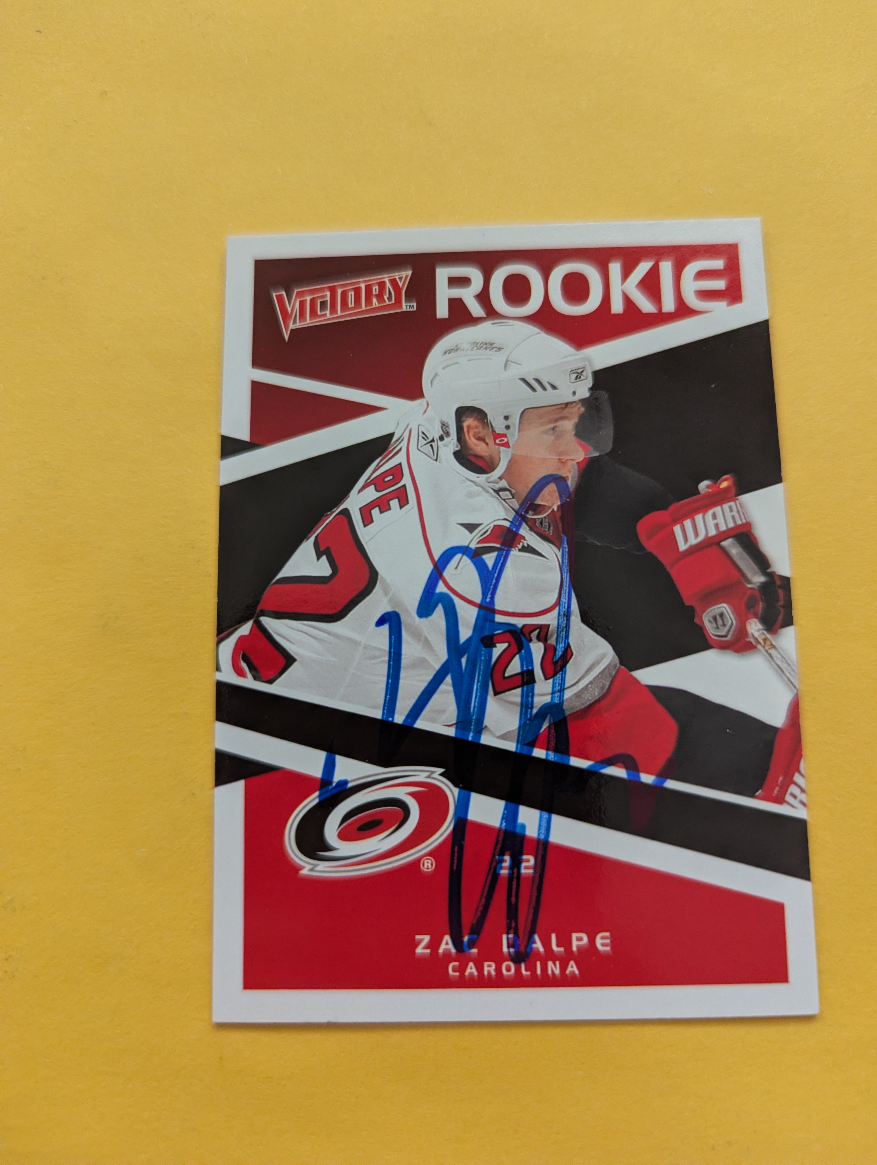 Zac Dalpe Signed Carolina Hurricanes Rookie Card