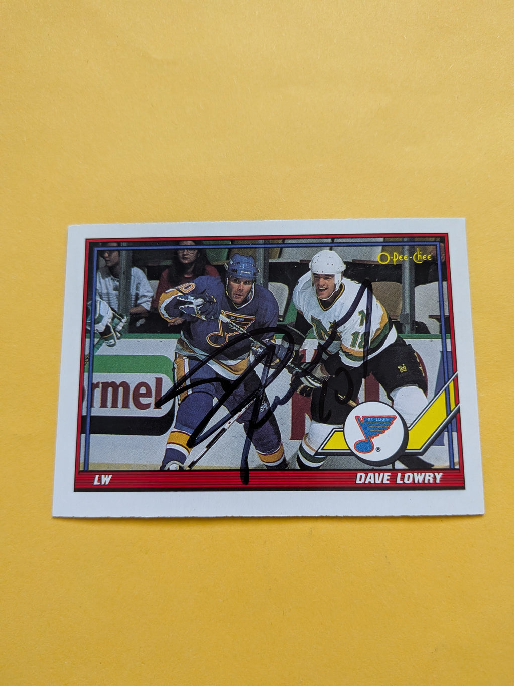 Dave Lowry Signed St. Louis Blues Card F