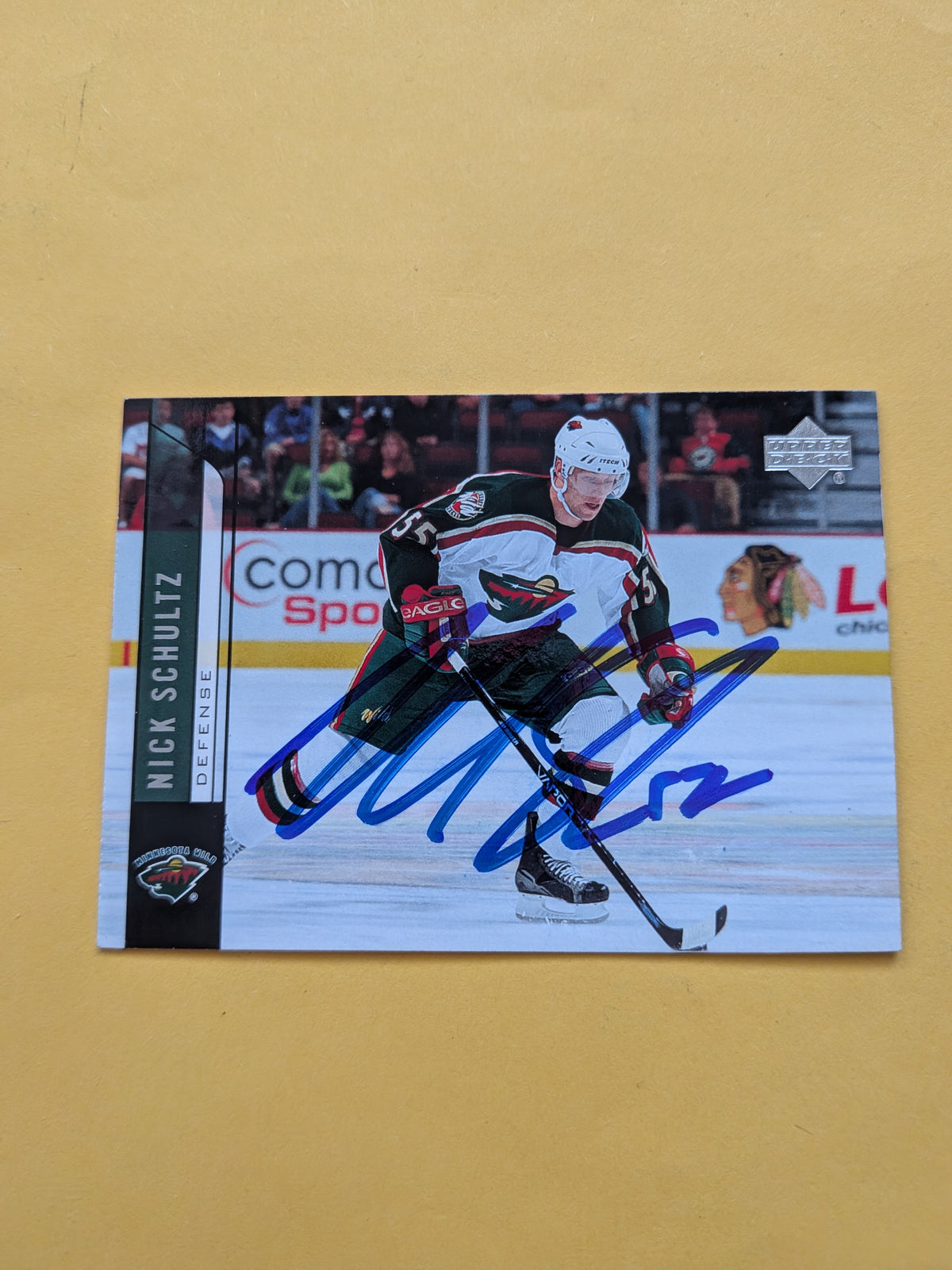 Nick Schultz Signed Minnesota Wild Card J